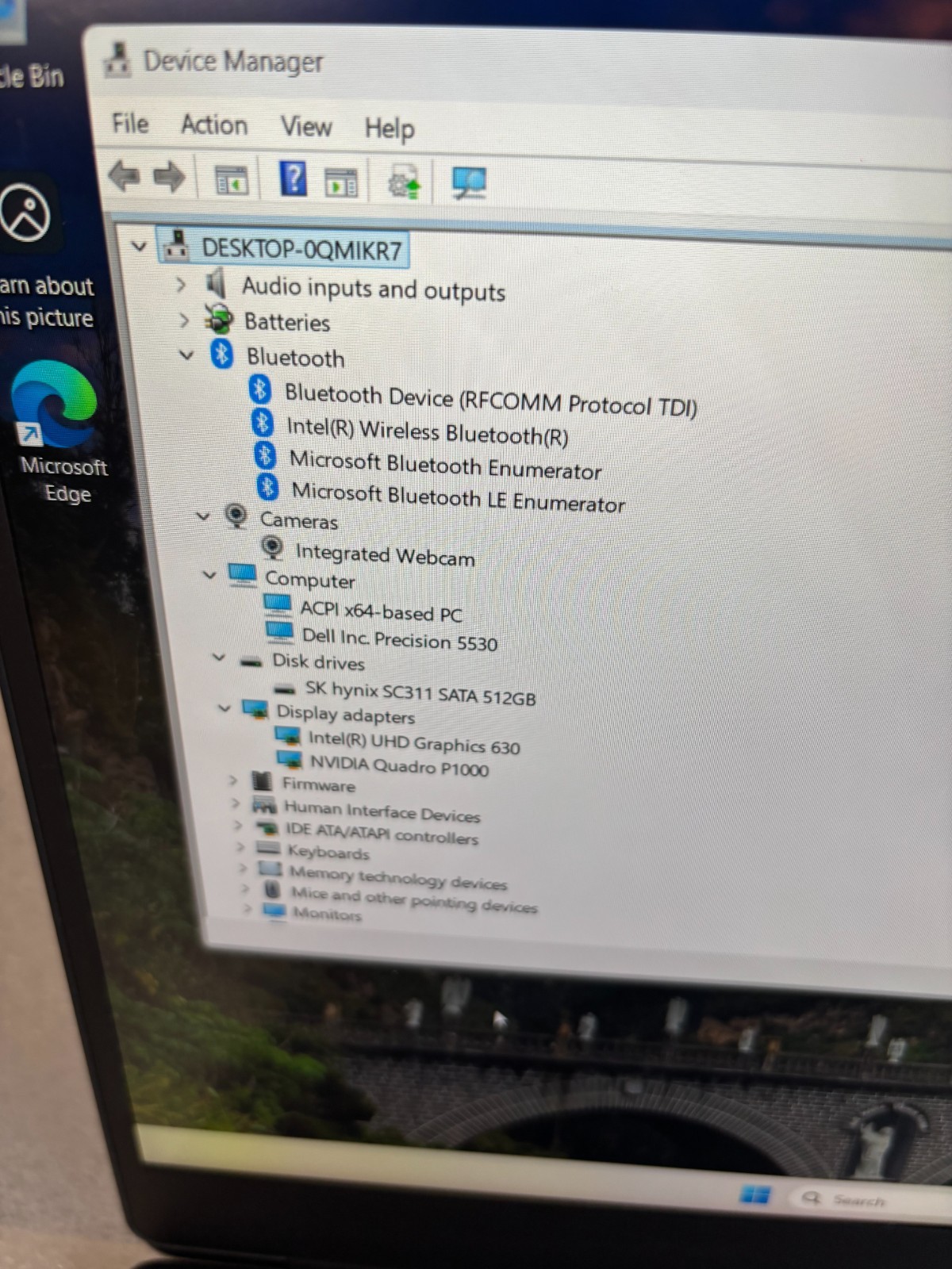 DELL PRECISION 5530 i7-8850H 2.60GHZ RAM 16GB SSD 512GB NVIDIA P1000