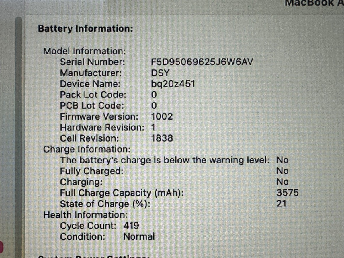Apple MacBook Air 2019 (AS-IS/PARTS) -13″, i5 8th Gen, 8GB, 256GB, (PD1124865)