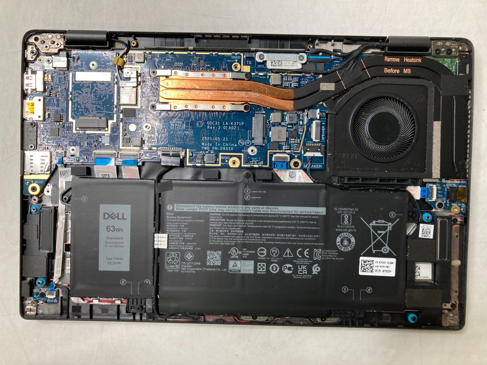 Dell Latitude 7420 17-11th Gen 16GB Ram -No HDD No Power
