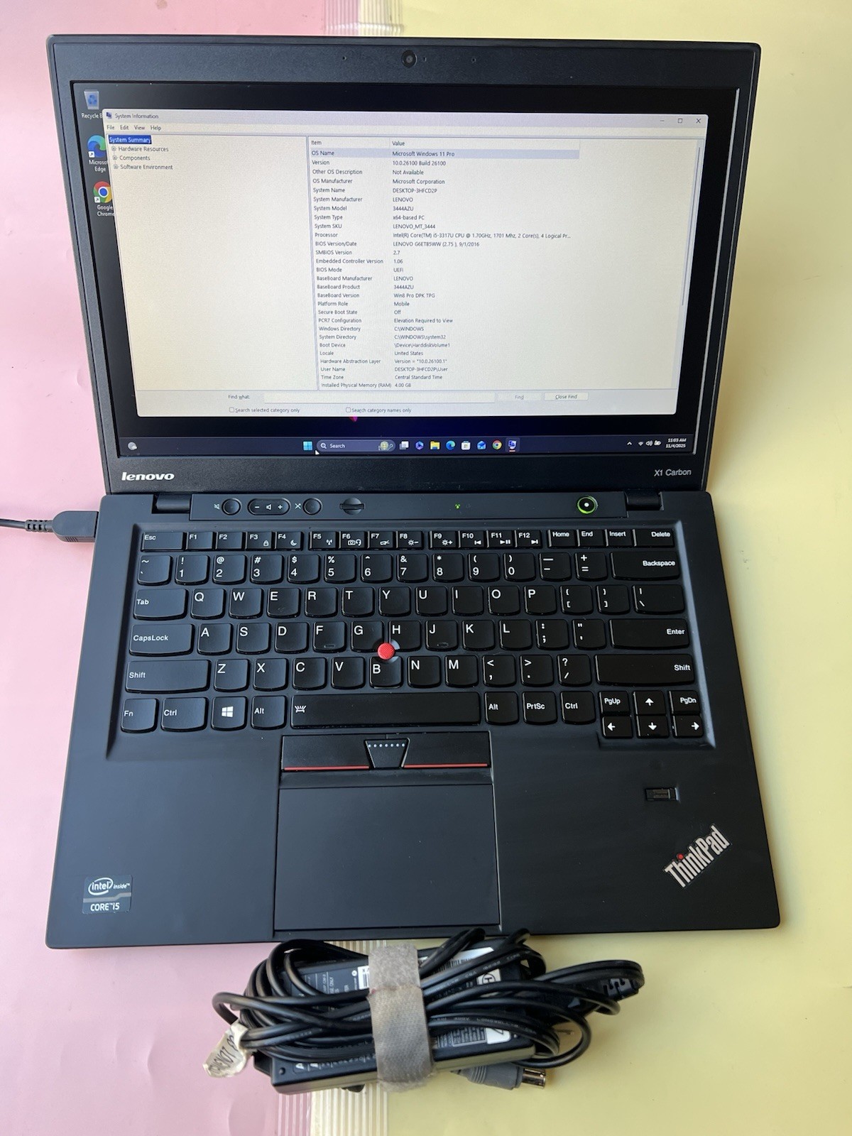 LenovoThinkPad X1 Carbon Core i5-3317U 128GB SSD 4GB RAM BACKLIT WEBCAM 1600X900