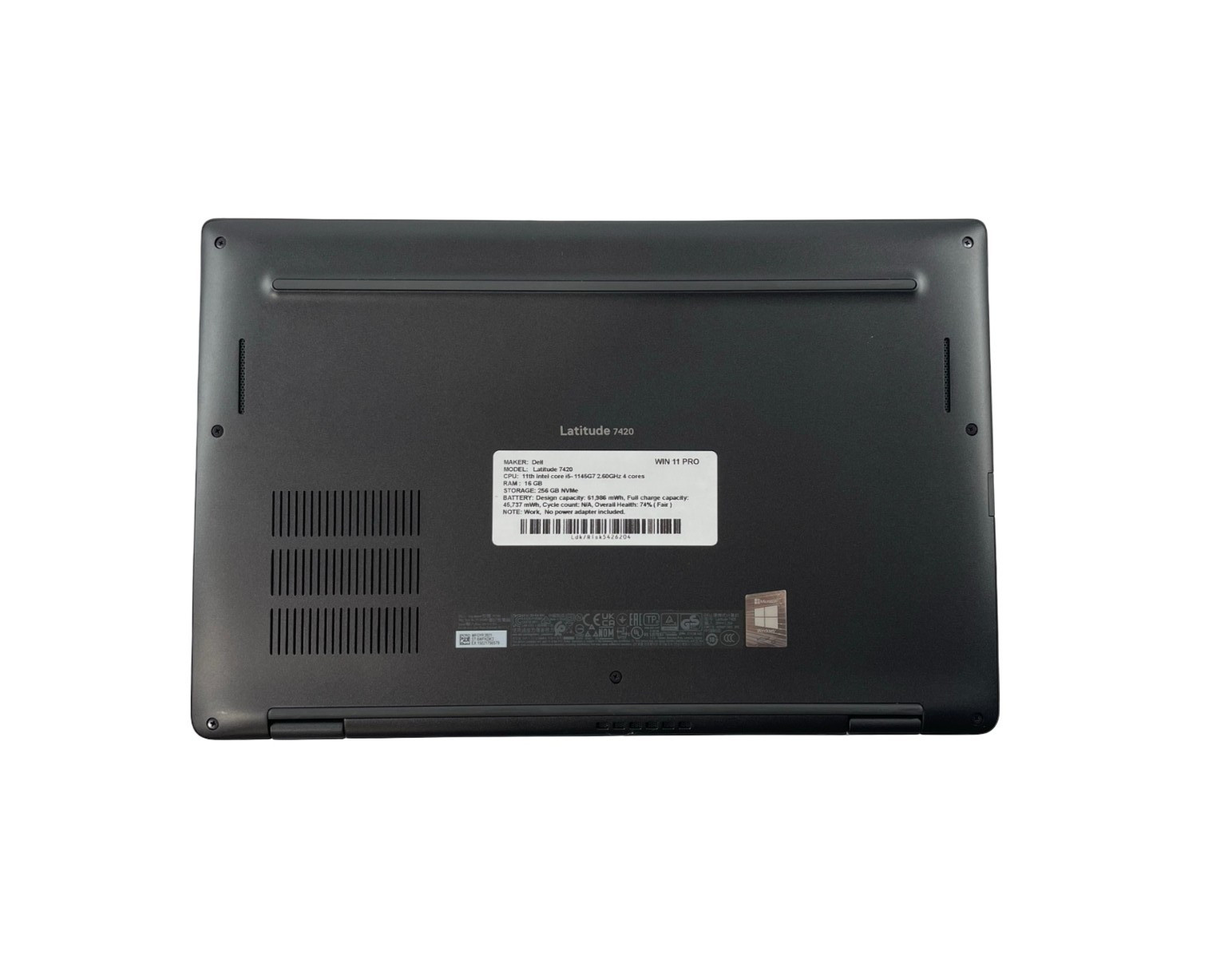 Dell Latitude 7420 14″Laptop i5-1145G7 16GB RAM 256GB NVMe, Win 11 Pro