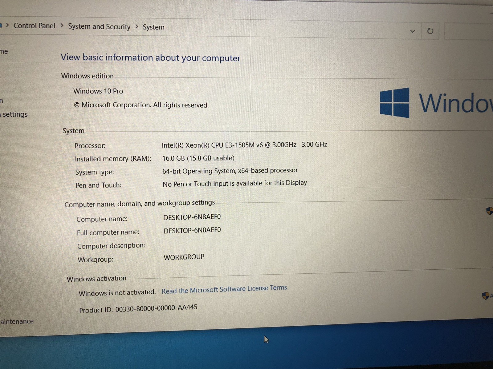 Fujitsu Celsius H770 Xeon E3-1505M v6 16GB 512GB SSD Quadro M2200 4GB Laptop