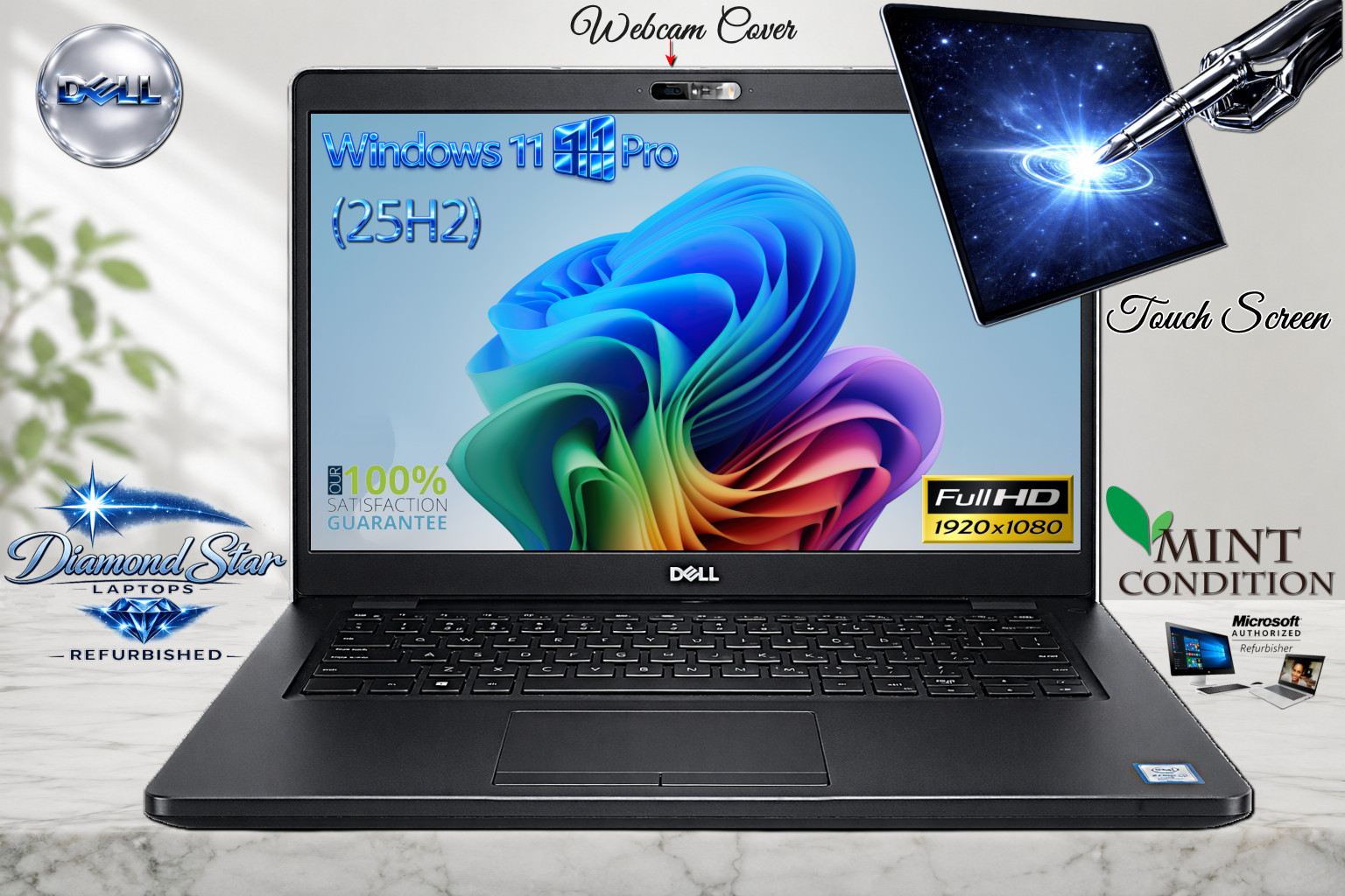 💻DELL LATITUDE 5400 TOUCH i5 @ 1.90GHz 256GB SSD 8GB Win 11 Pro QUAD CORE FAST⚡