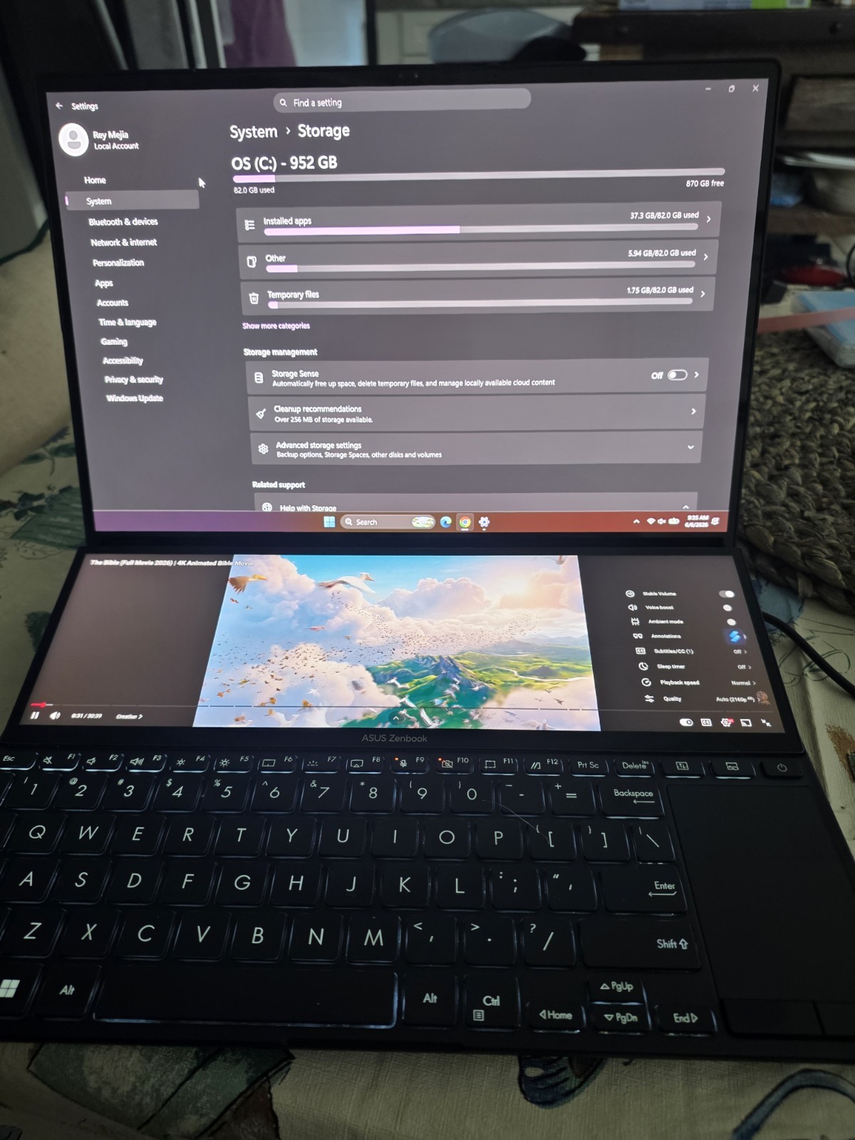 Asus Zenbook Duo Oled 32g Ram 1tb Storage Windows 11 Enterprise Laptop