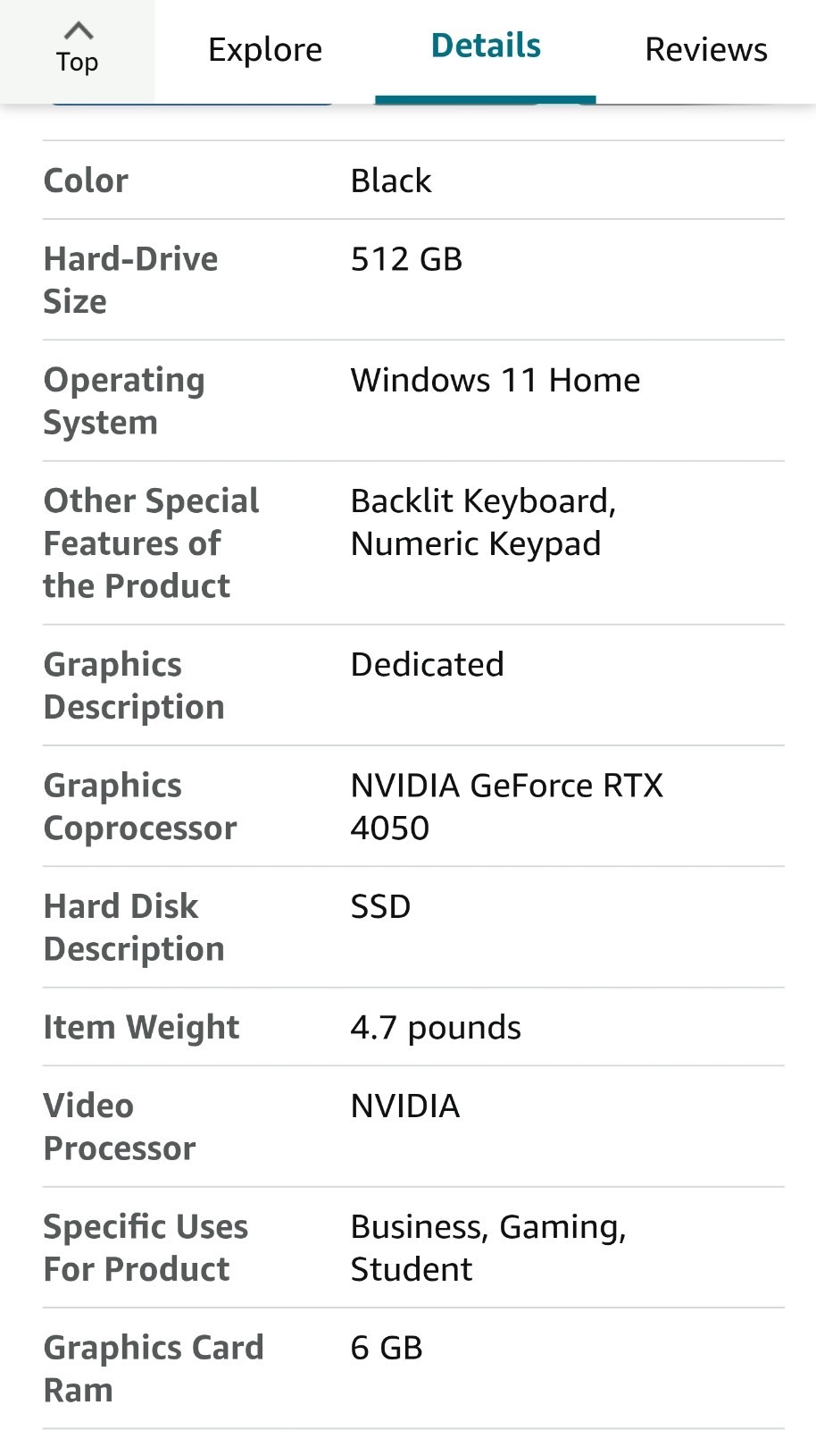 Acer Nitro V 15 Gaming Laptop – Intel Core i5-13420H | RTX 4050 | 8GB RAM | 512G