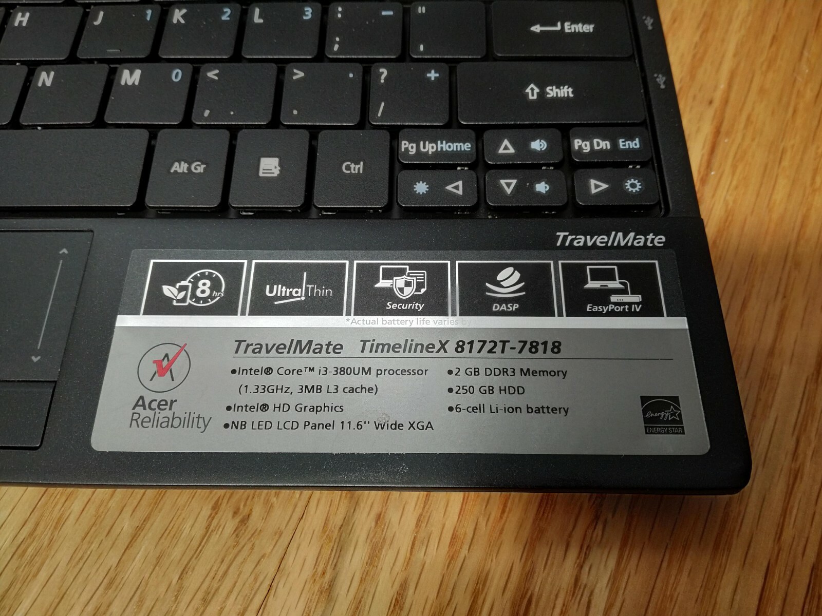 Acer TravelMate 8172 Laptop – Lightly used but WORKING for online classwork!