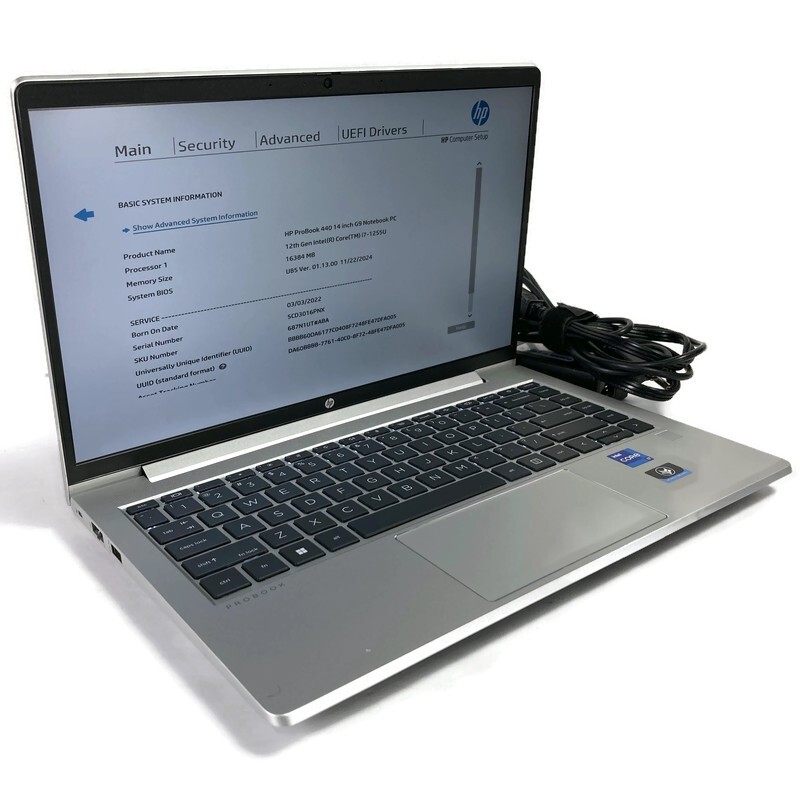 HP ProBook 440 G9 14″ Laptop Core i7-1255U 3.5GHz 16GB 512GB NVMe SSD – Win 11