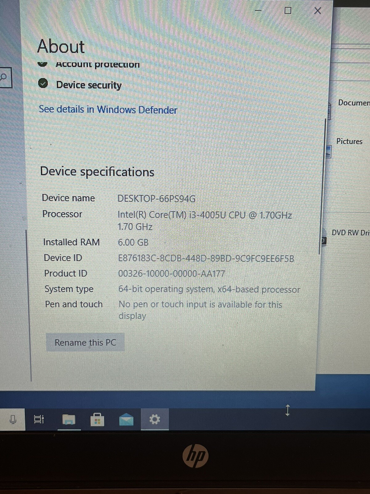 HP 15-P000 CTO 15.6″ Laptop 750GB HD Intel Core i3-4005U 1.70GHz 6GB RAM J3X81AV