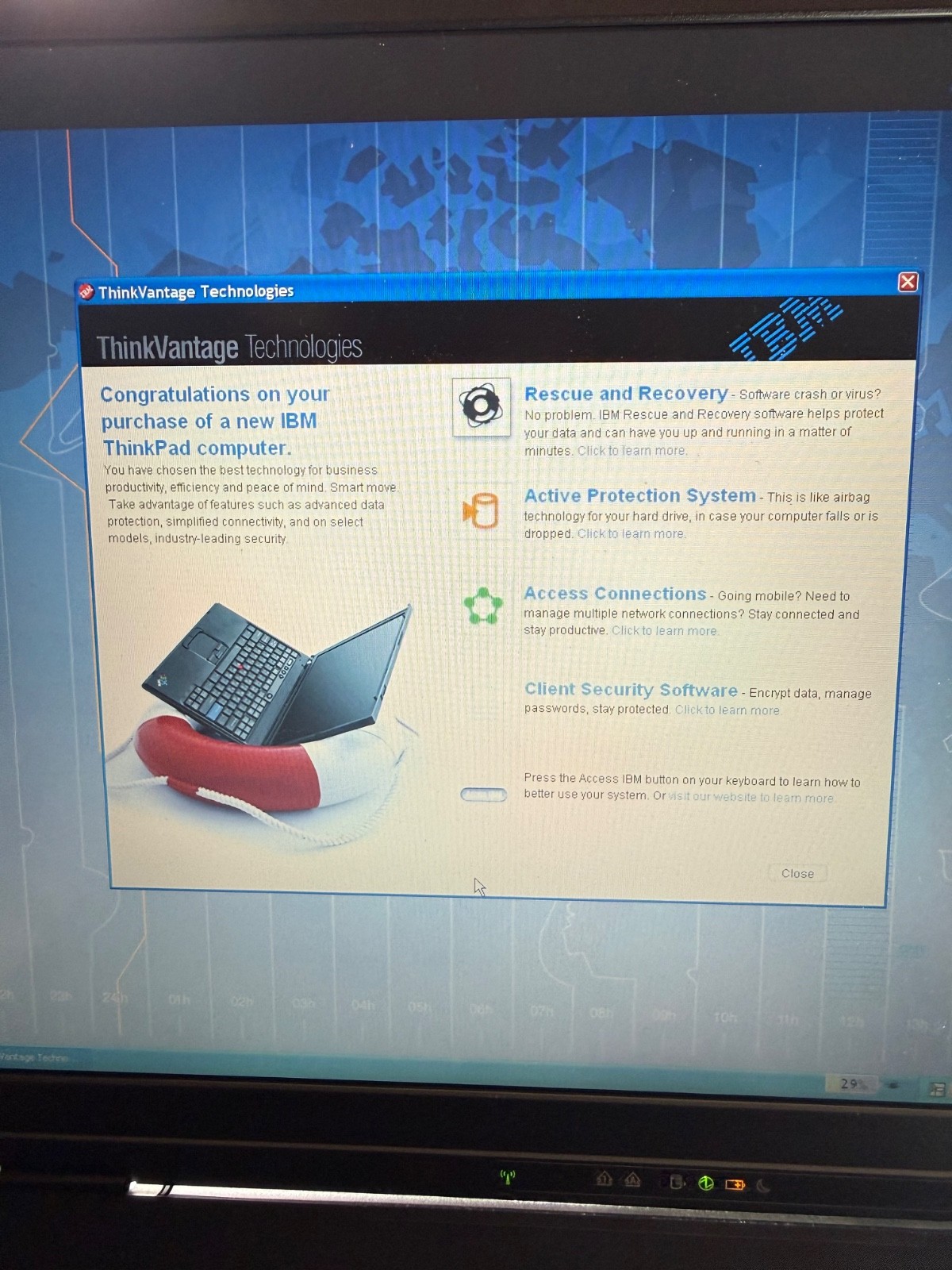 SURVIVOR! IBM Thinkpad T42 Laptop Pentium M 1.70 Ghz 512 MB RAM OEM Windows XP