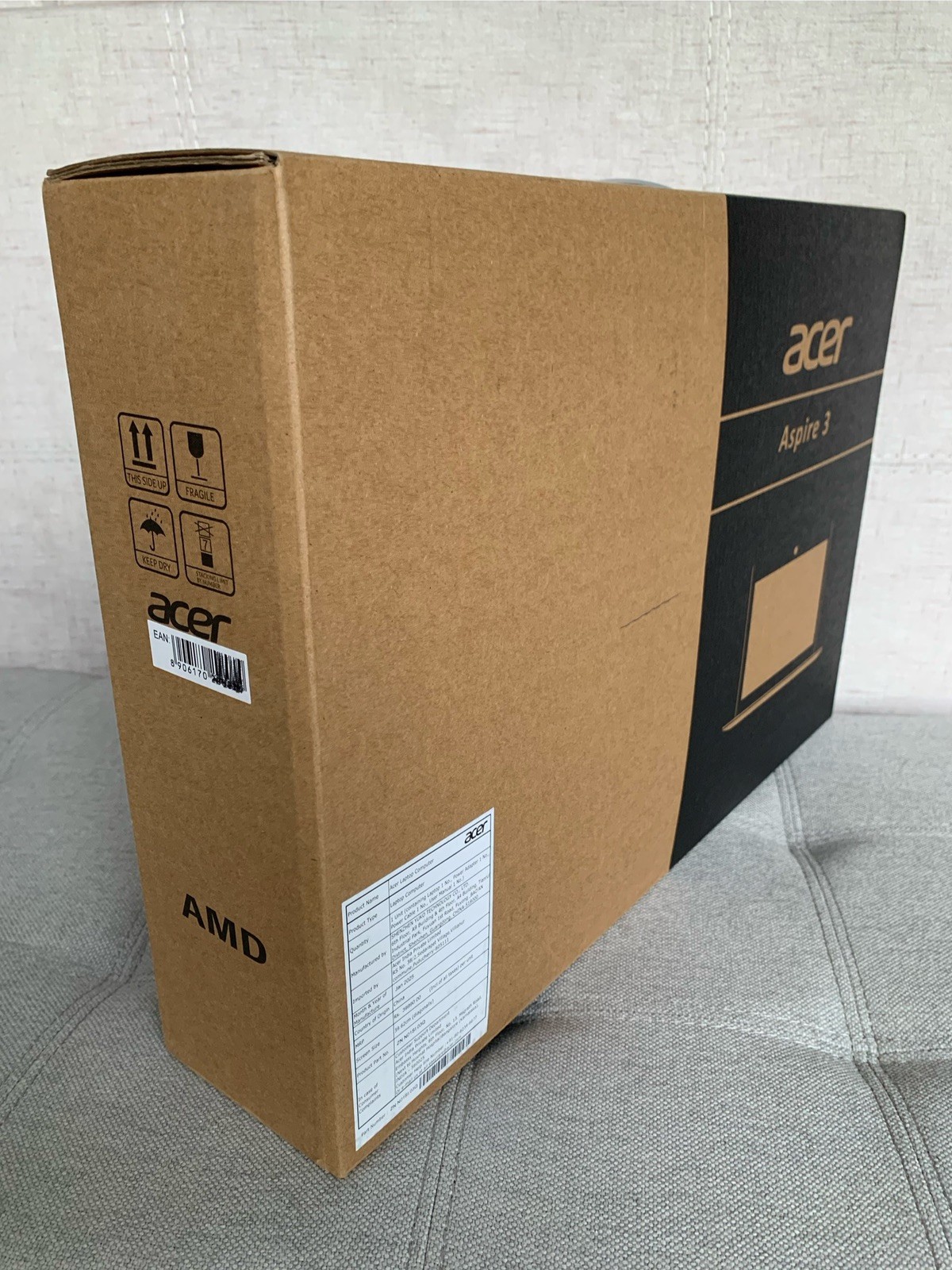 Acer Aspire 3 Laptop 15.6” Antiglare FHD Display 12GB RAM 256GB SSD Ryzen 3 New
