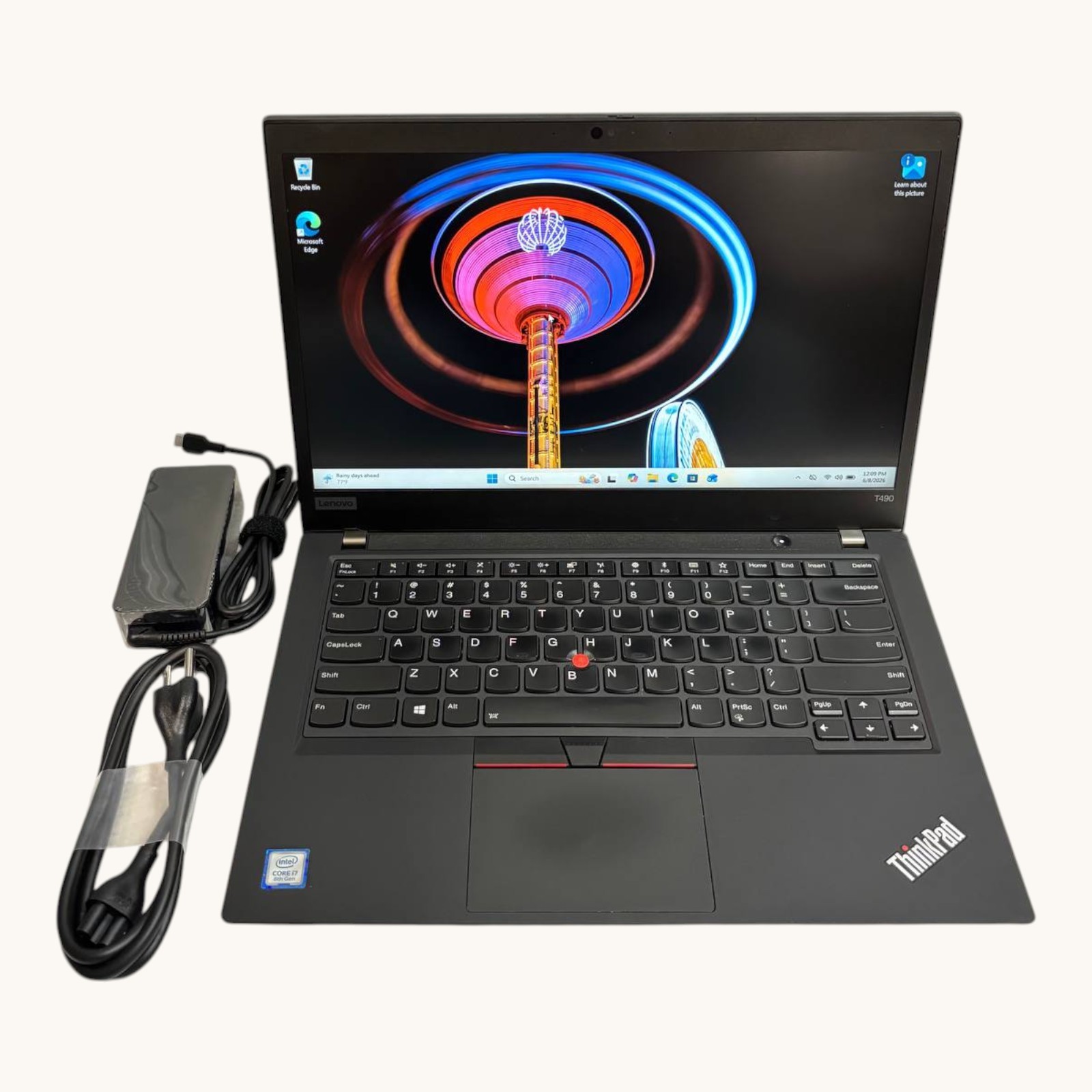 Lenovo ThinkPad T490 14” I7-8565U 1.8GHz, 16GB RAM, 256GB NVMe #77