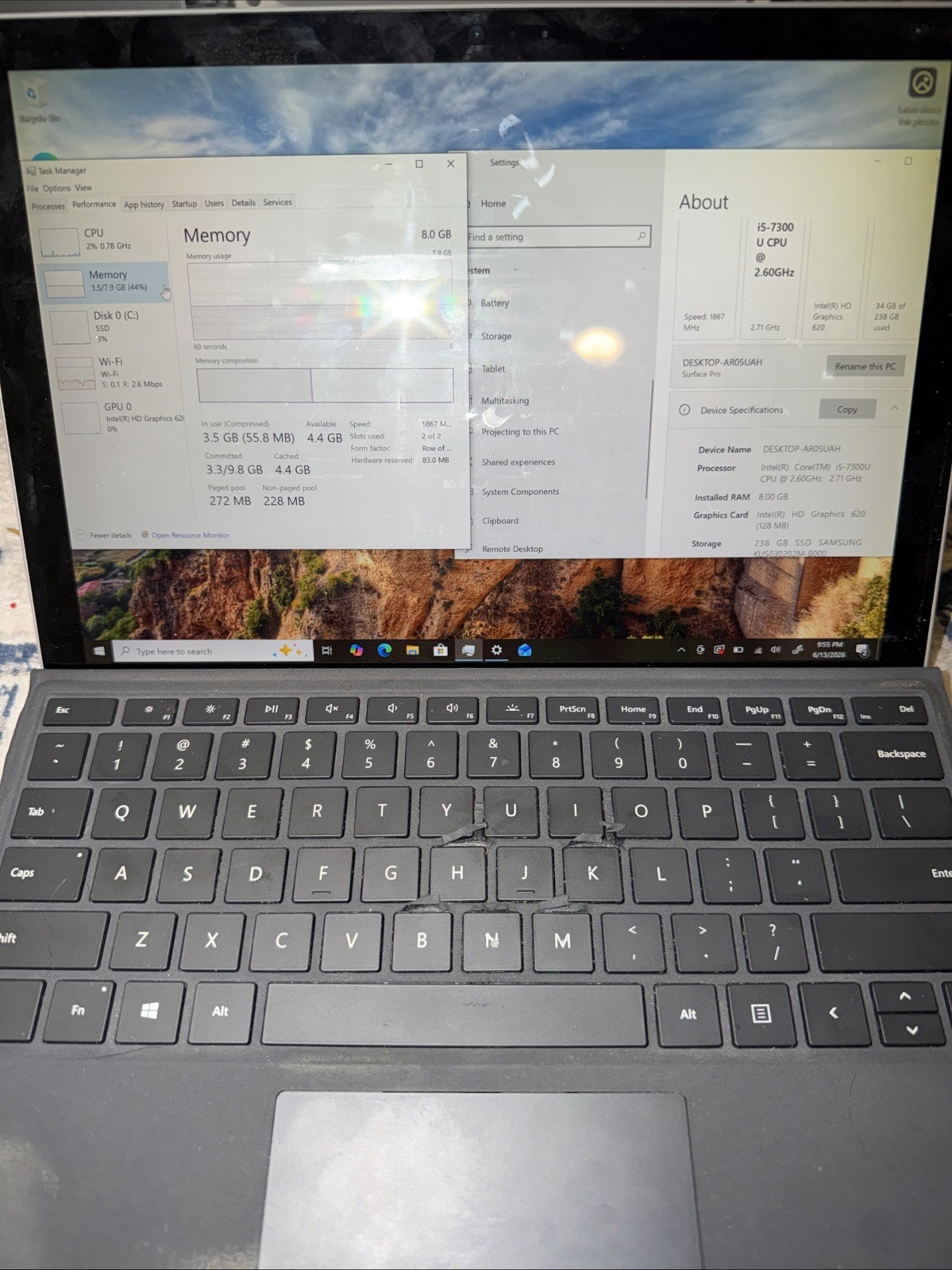 Microsoft Surface Pro 12.3 inch (256Gb, Intel Core i5 7th Gen., 2.60GHz, 8GB)…