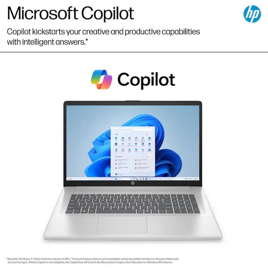 HP 17.3″ HD+ Laptop, Intel 8-Core i3-N305 CPU, 16GB RAM, 512GB NVMe SSD, Win11