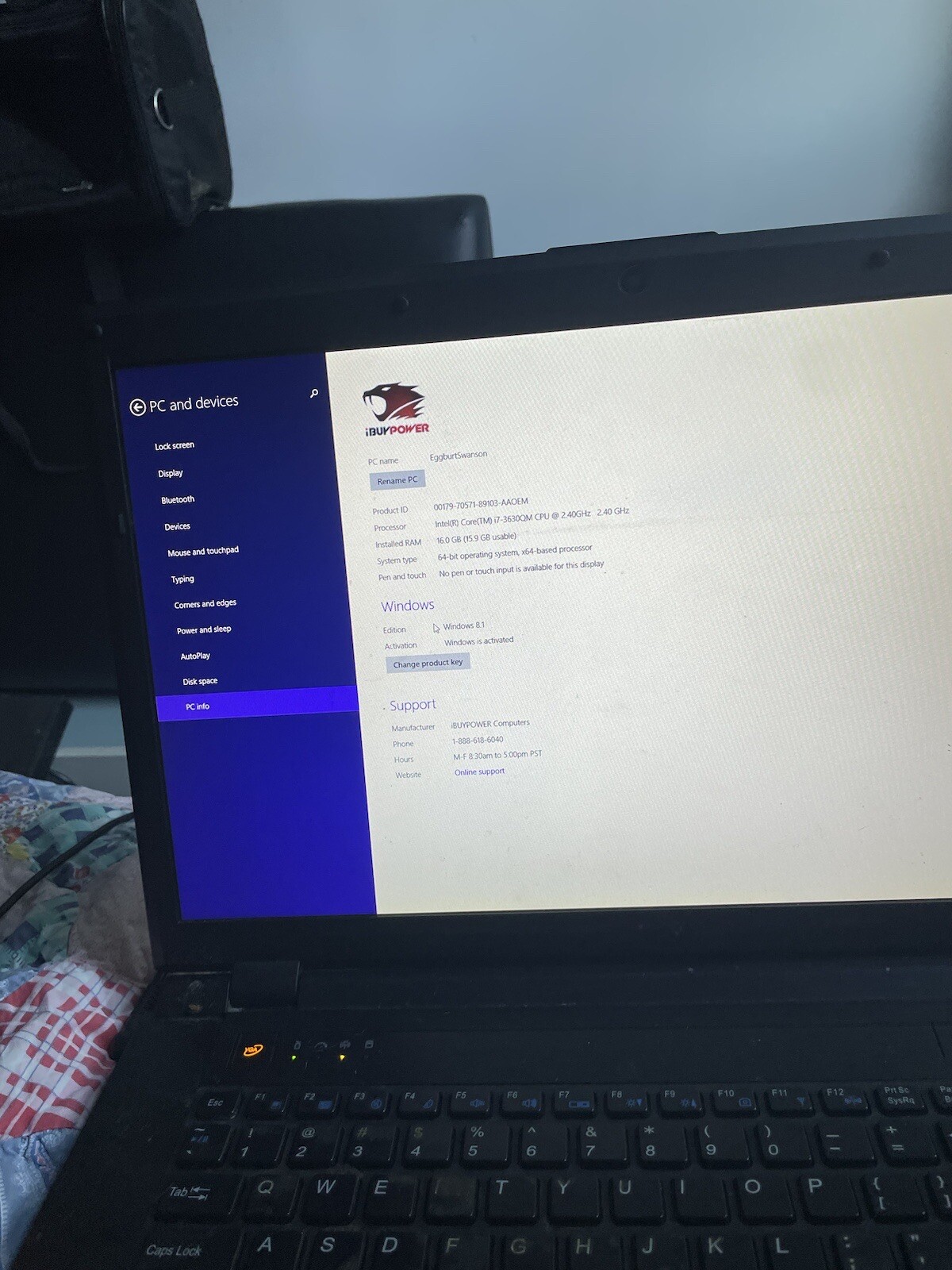 IBUYPOWER Batallion 101 W170HR Gaming Laptop