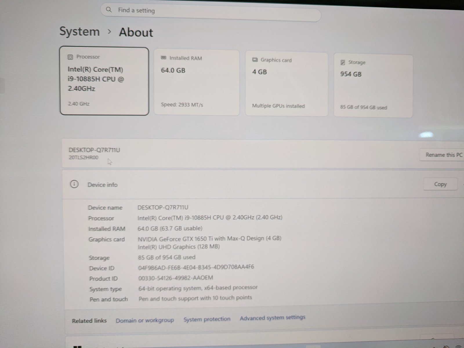 Lenovo ThinkPad X1 Extreme Gen 3 i9 64GB RAM 1TB SSD 4K OLED Touch GTX 1650Ti