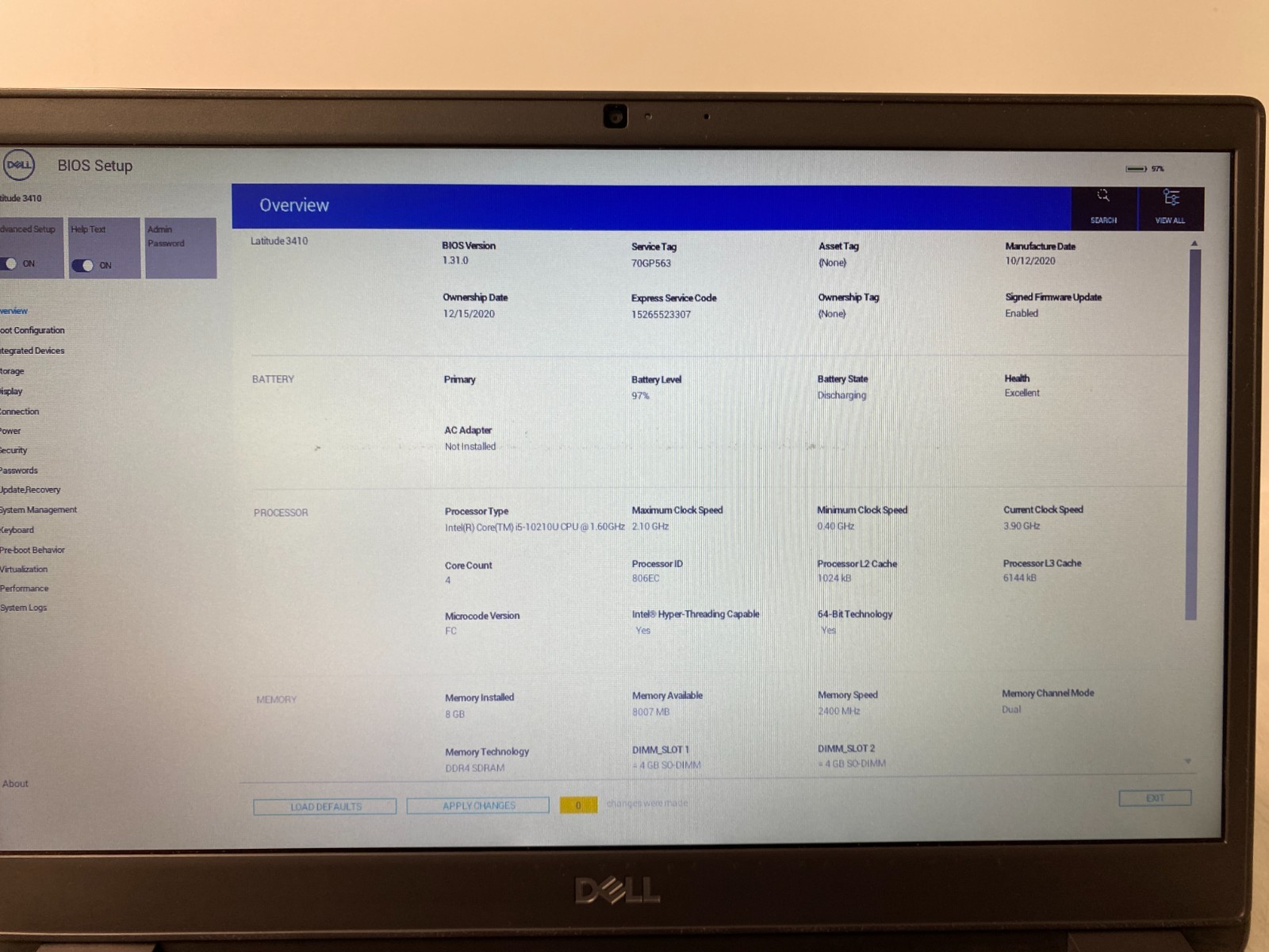 Dell Latitude 3410 14″ i5-10210U 8GB DDR4 256GB SSD Win11Pro – Scratched