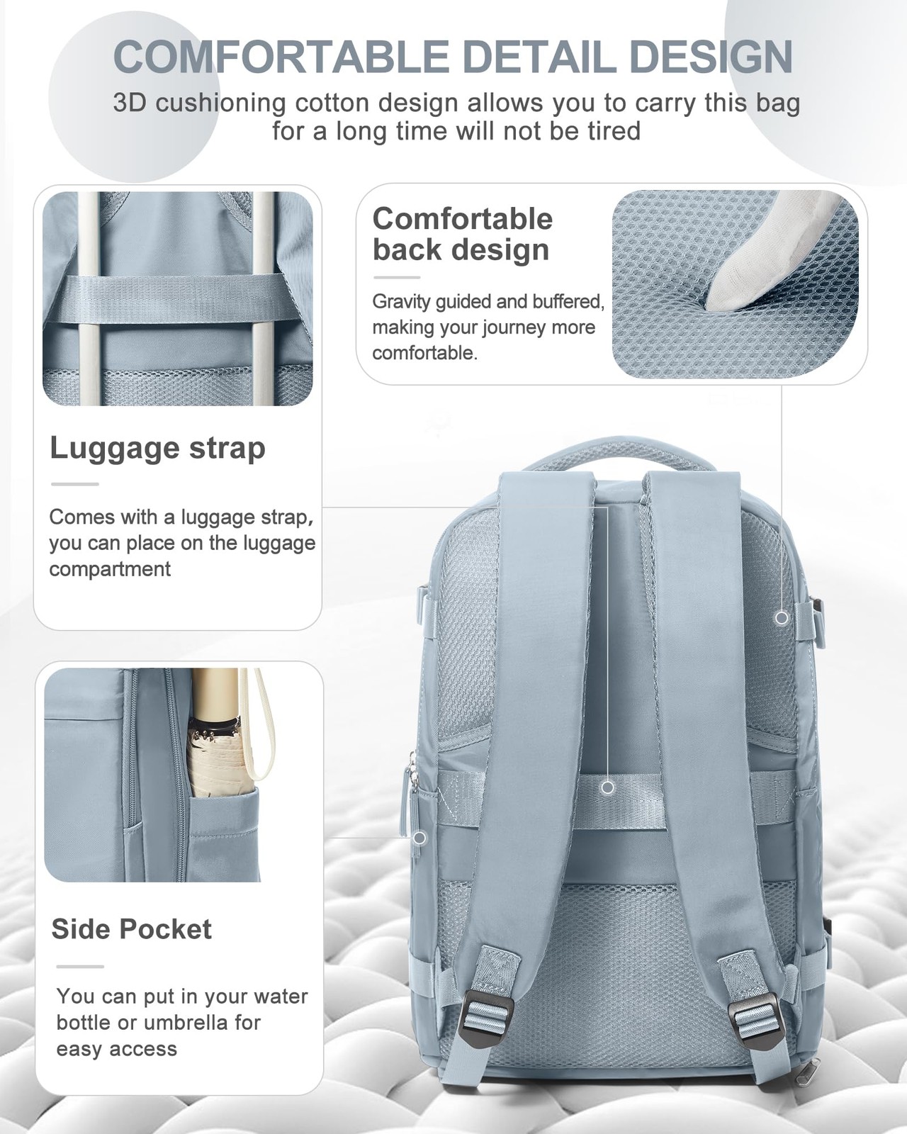 Coowoz Travel Backpack Carry On for Women & Men, Gym, Laptop Compartment