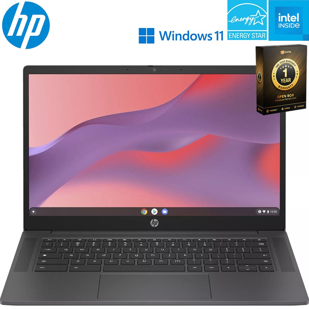 Hewlett Packard Chromebook 14″ Intel N100 4GB/64GB Laptop with 1 Year Warranty