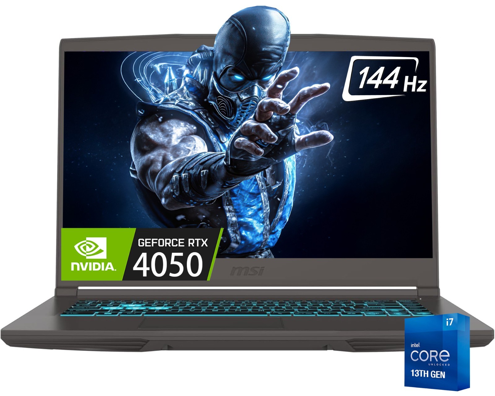 MSI Thin 15 15.6″ 144Hz Gaming Laptop Intel Core i7-13620H 64GB 2TB SSD RTX 4050