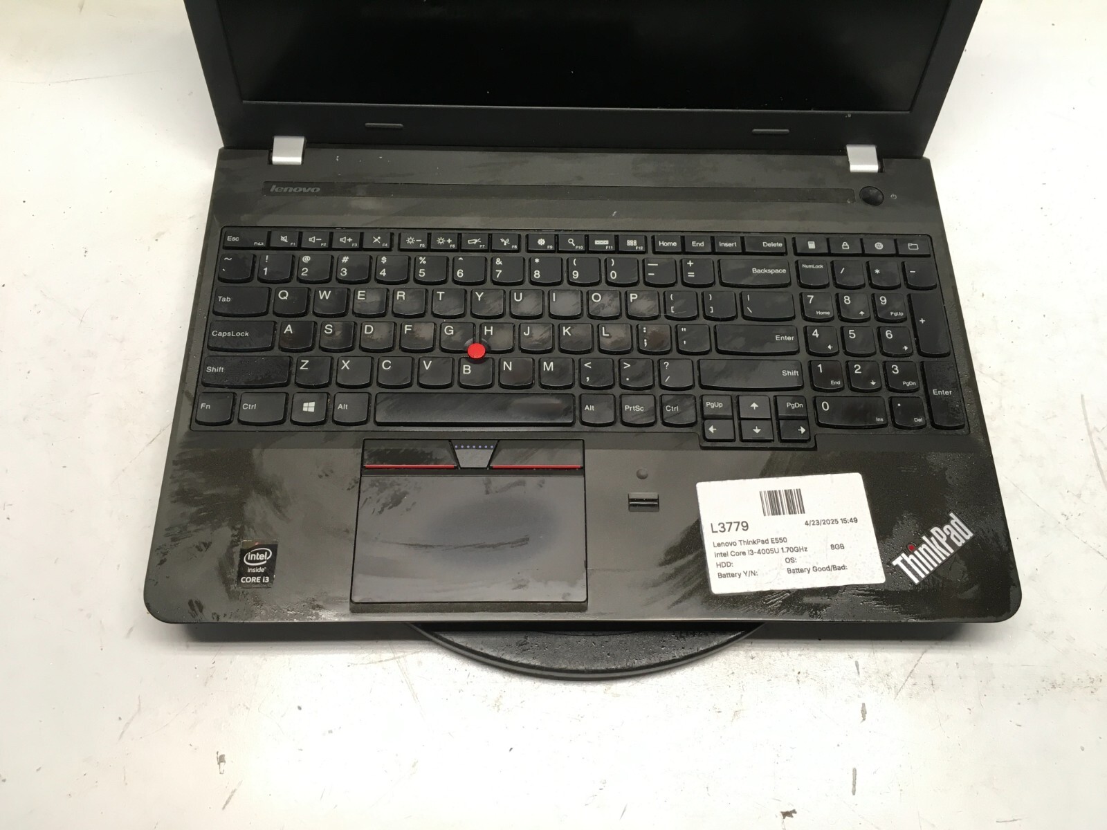 Lenovo ThinkPad E550 Intel Core i3-4005U 1.70GHz 8GB NO HDD