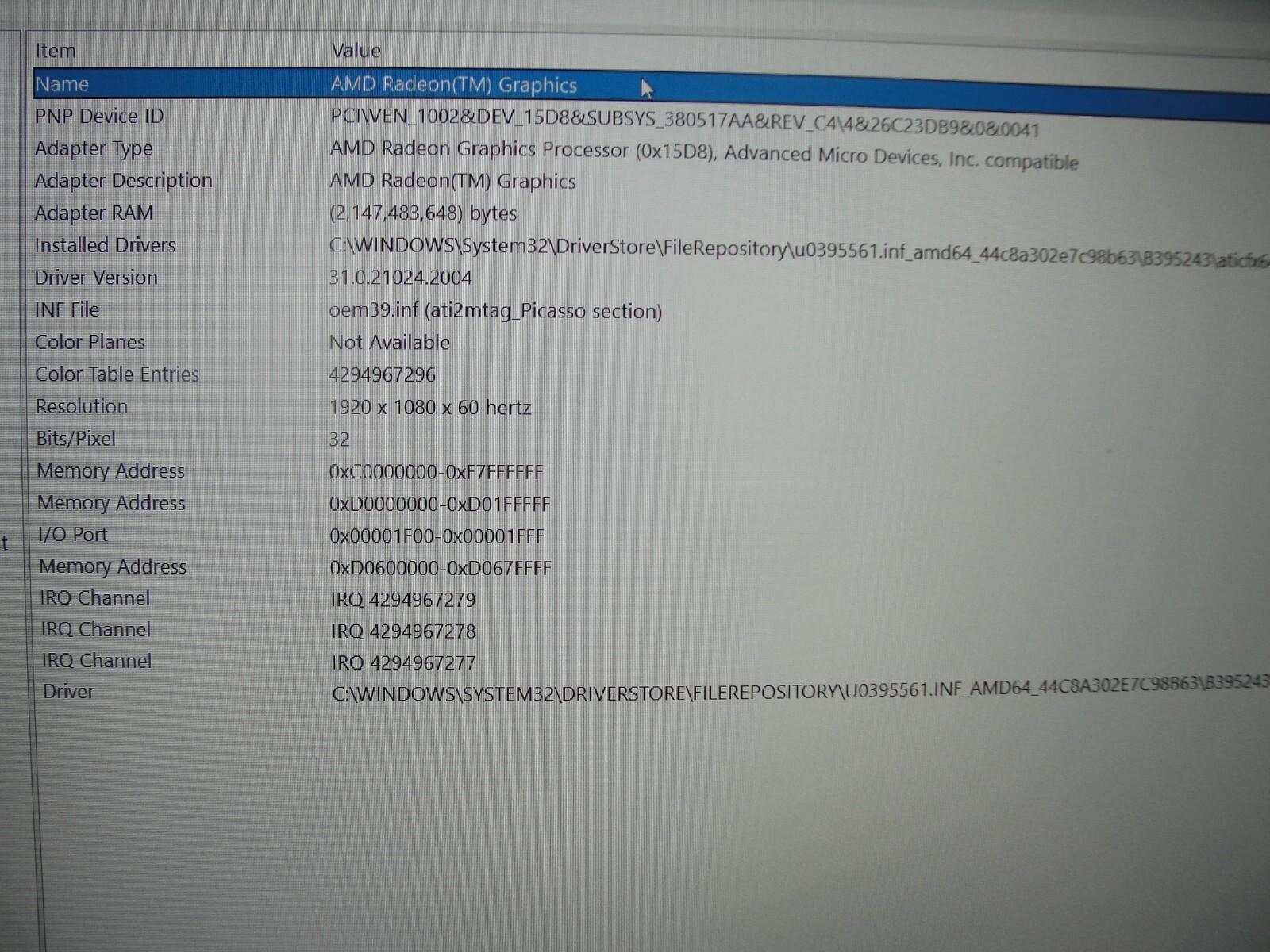 Lenovo IdeaPad 3 15ADA05 15.6” FHD AMD Ryzen 3 3250U 2.6GHz 8GB 128GB SSD