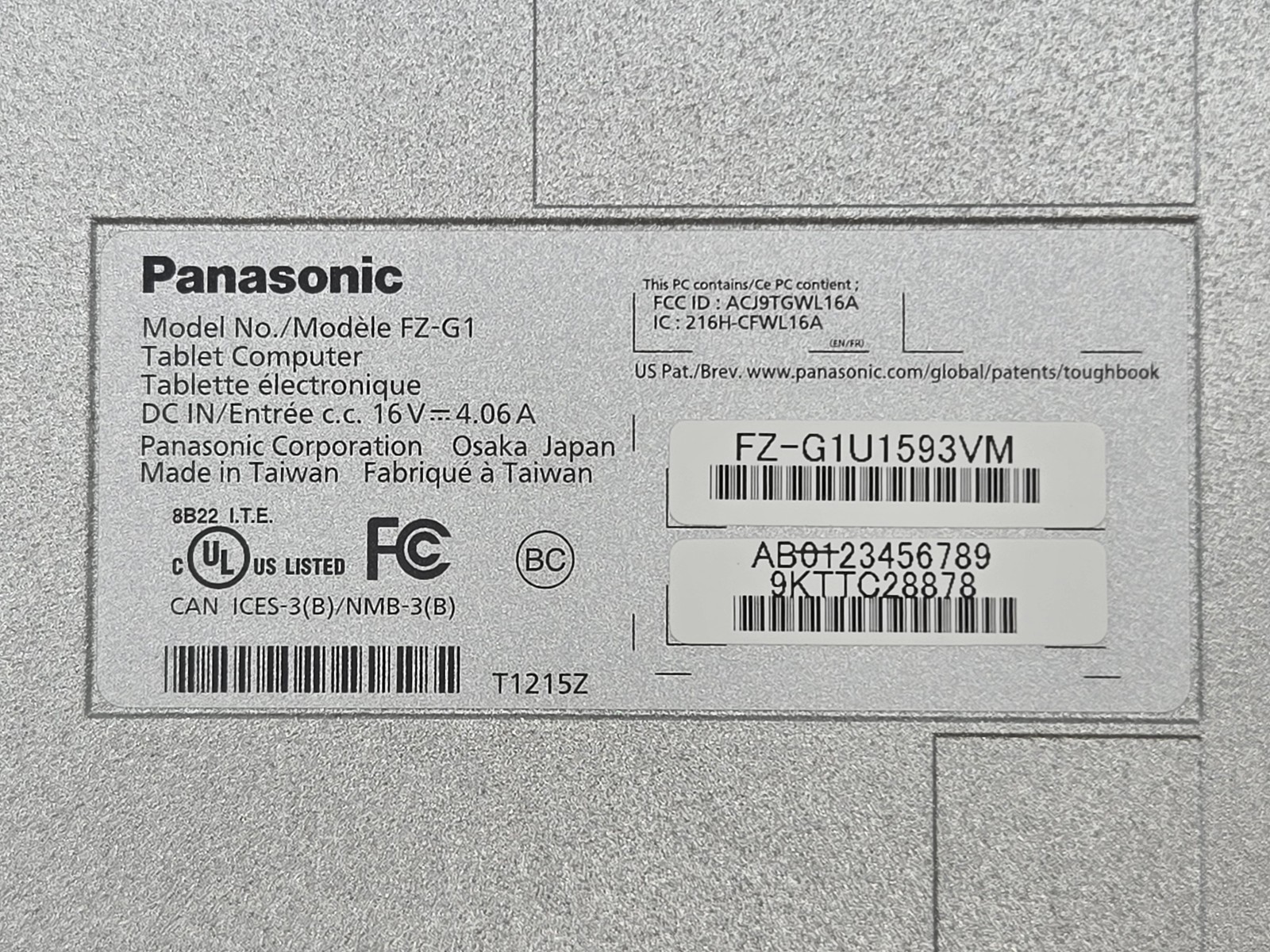PANASONIC Toughpad FZ-G1 2-in-1 10″ FHD+ I5-7300U 8GB Stylus Motherboard *READ*