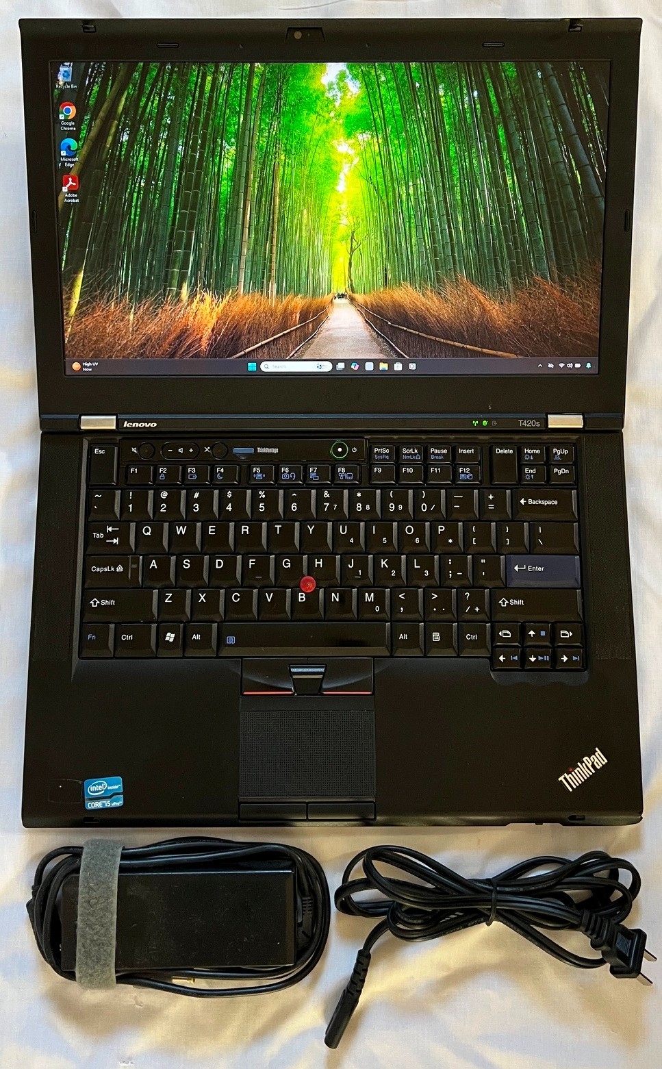Lenovo Thinkpad T420S I5 8GB Ram 500GB drive webcam win11 PRO charger read