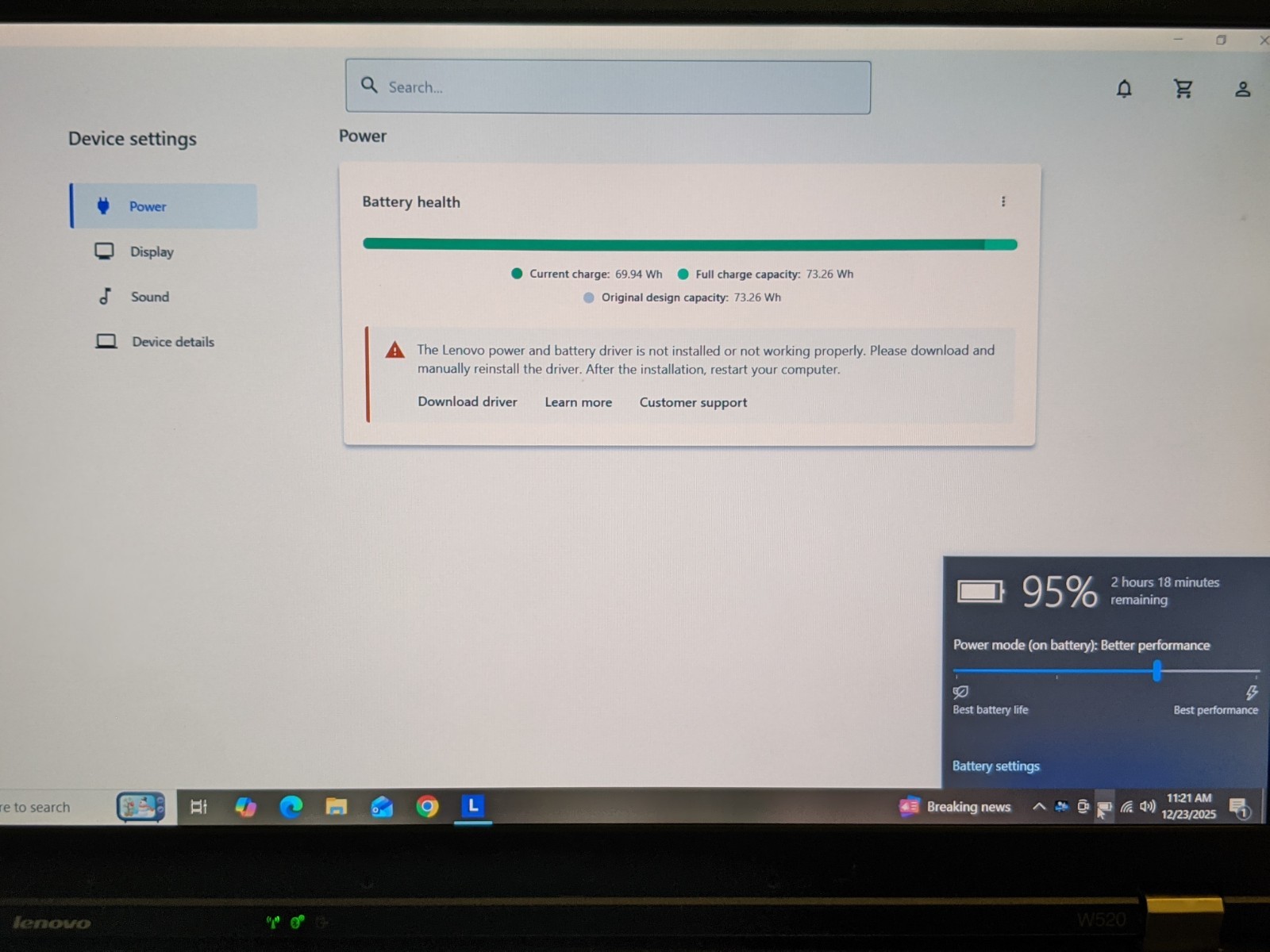 Lenovo ThinkPad W520 15.6 Laptop Intel i7-2760QM 32GB RAM 256GB mSATA SSD Win 10