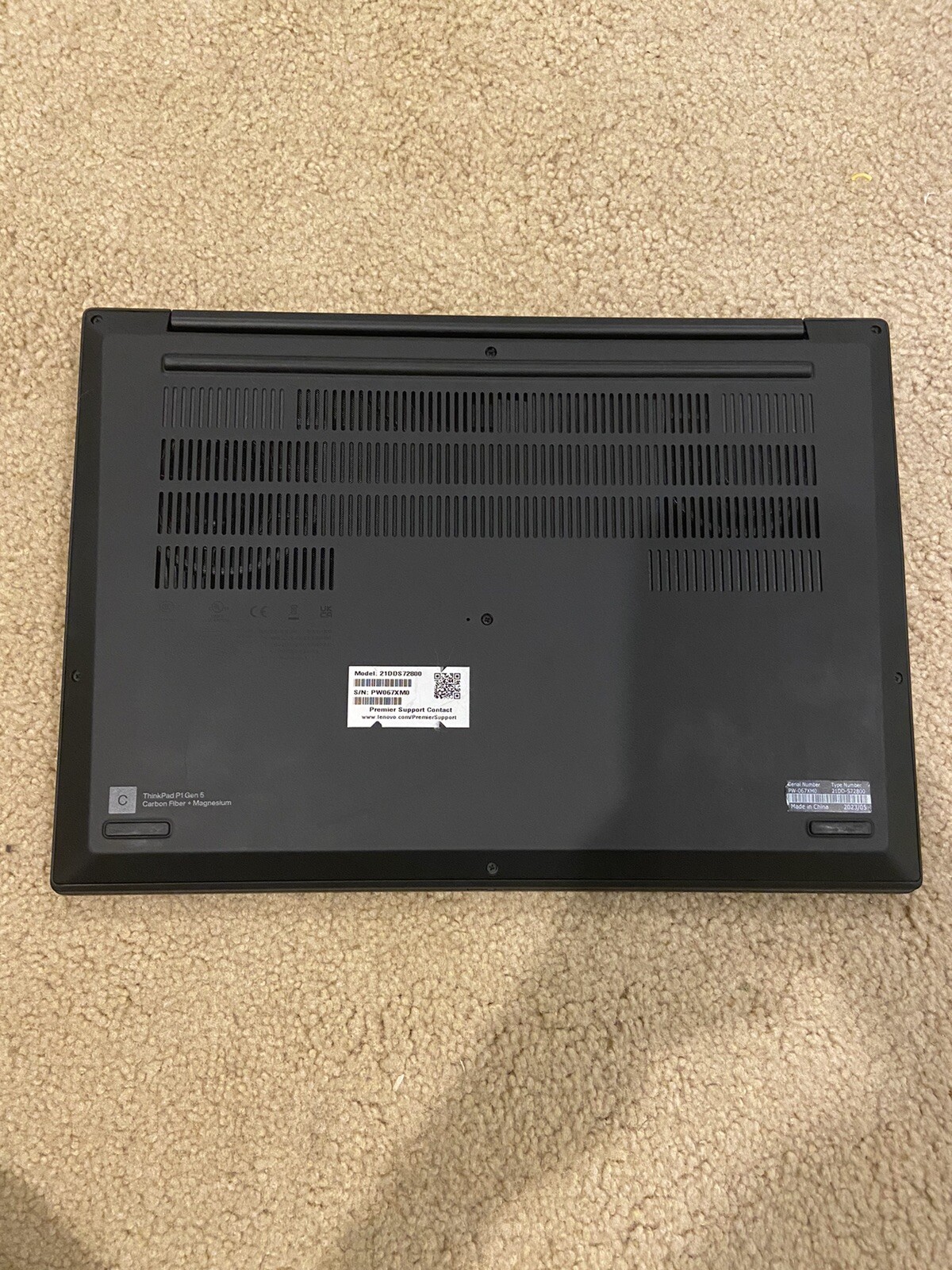 Lenovo ThinkPad P1 Gen 5 16” (1TB SSD, Intel Core i7-12700H, 3.5GHz, 32GB RAM)