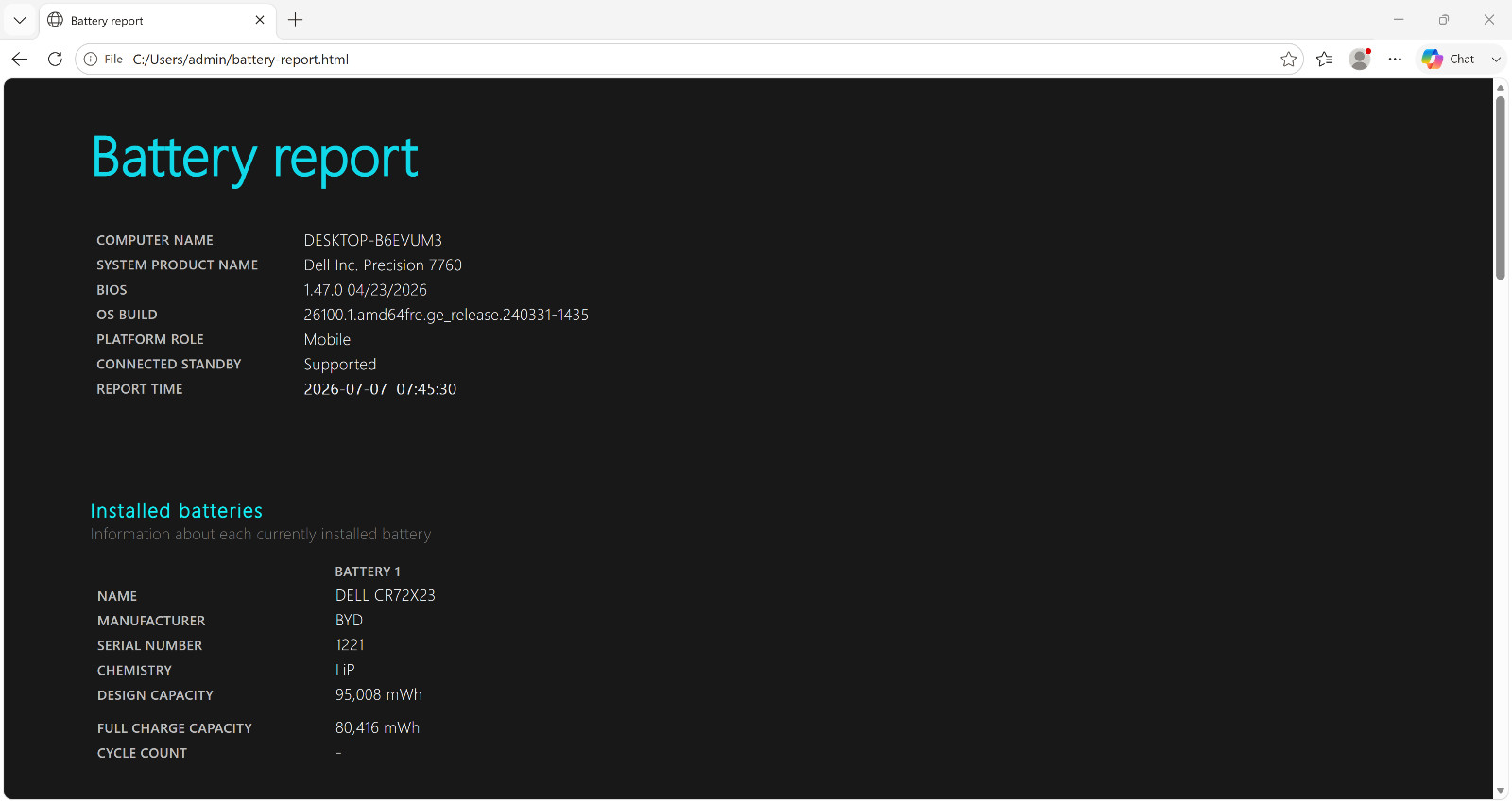Dell Precision 7760 17″ NVIDIA RTX A3000 2.5GHz Intel Core i7-11850H 64GB 1TB