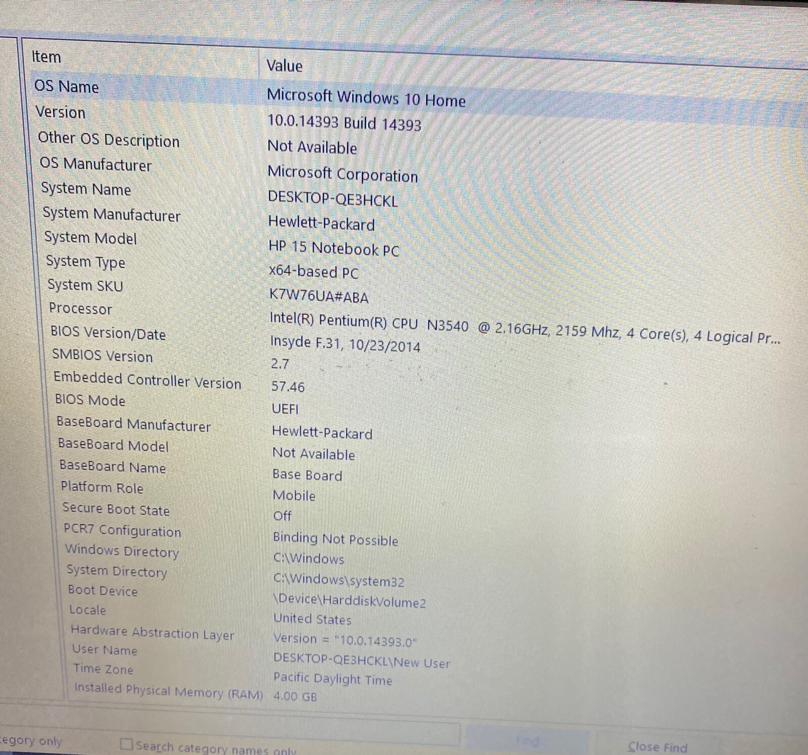 HP 15 Notebook PC_Intel Pentium N3540 @ 2.16 GHz_4GB RAM_500GB HDD_PLEASE READ!!