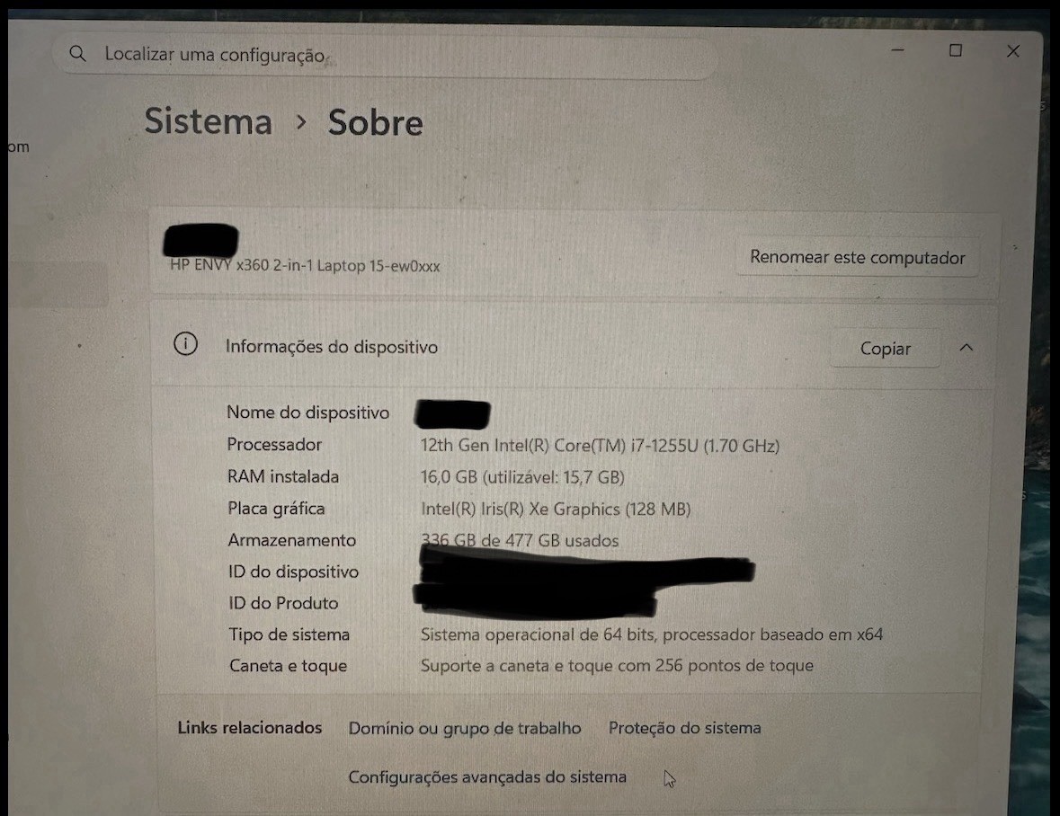 HP ENVY x360 2-in-1 15in FHD Touch i7-1255U 16GB 477GB
