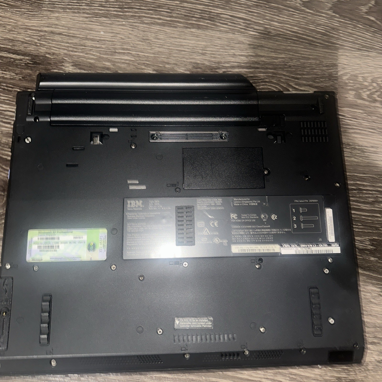 Vintage IBM ThinkPad T43 Laptop Win XP