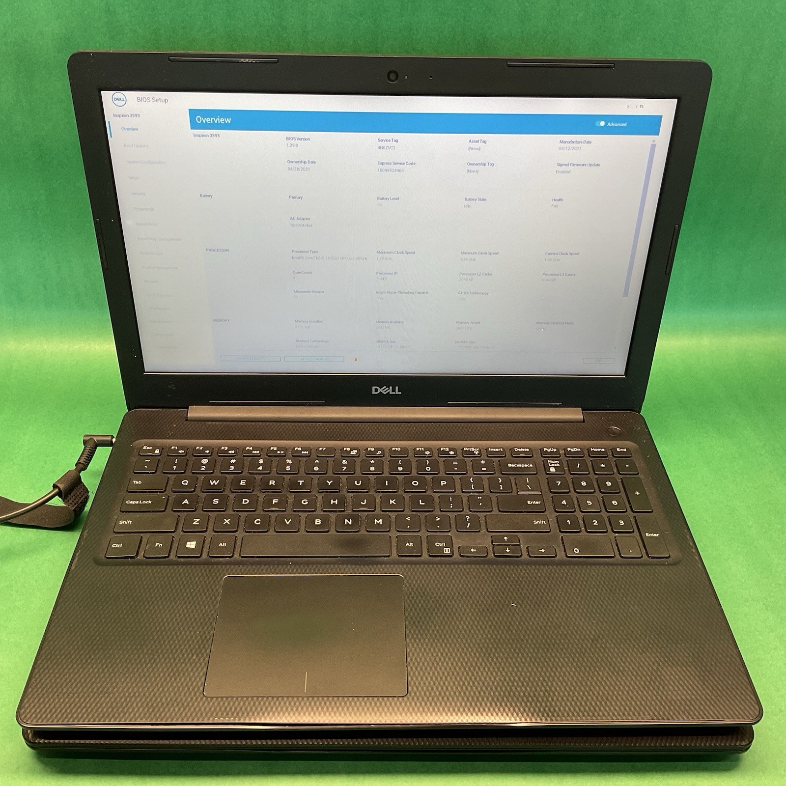Lot Of 2 – Dell Inspiron 3593 – 15.6″ – Power On – NO HARD DRIVES – Untested