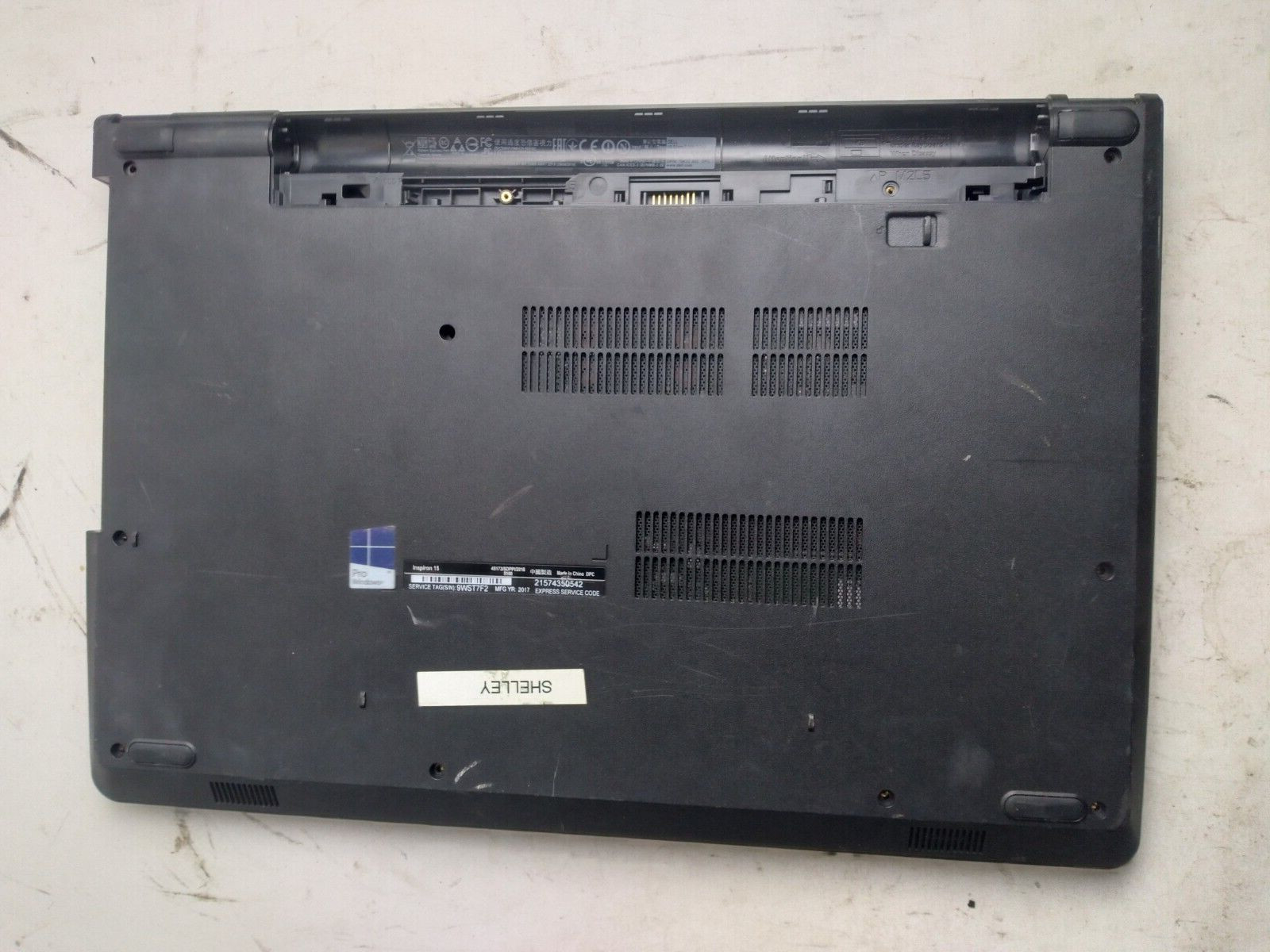 Dell Inspiron 15-3567 w/i3-7100U, 4GB RAM, 500GB HDD Laptop for Parts #2267