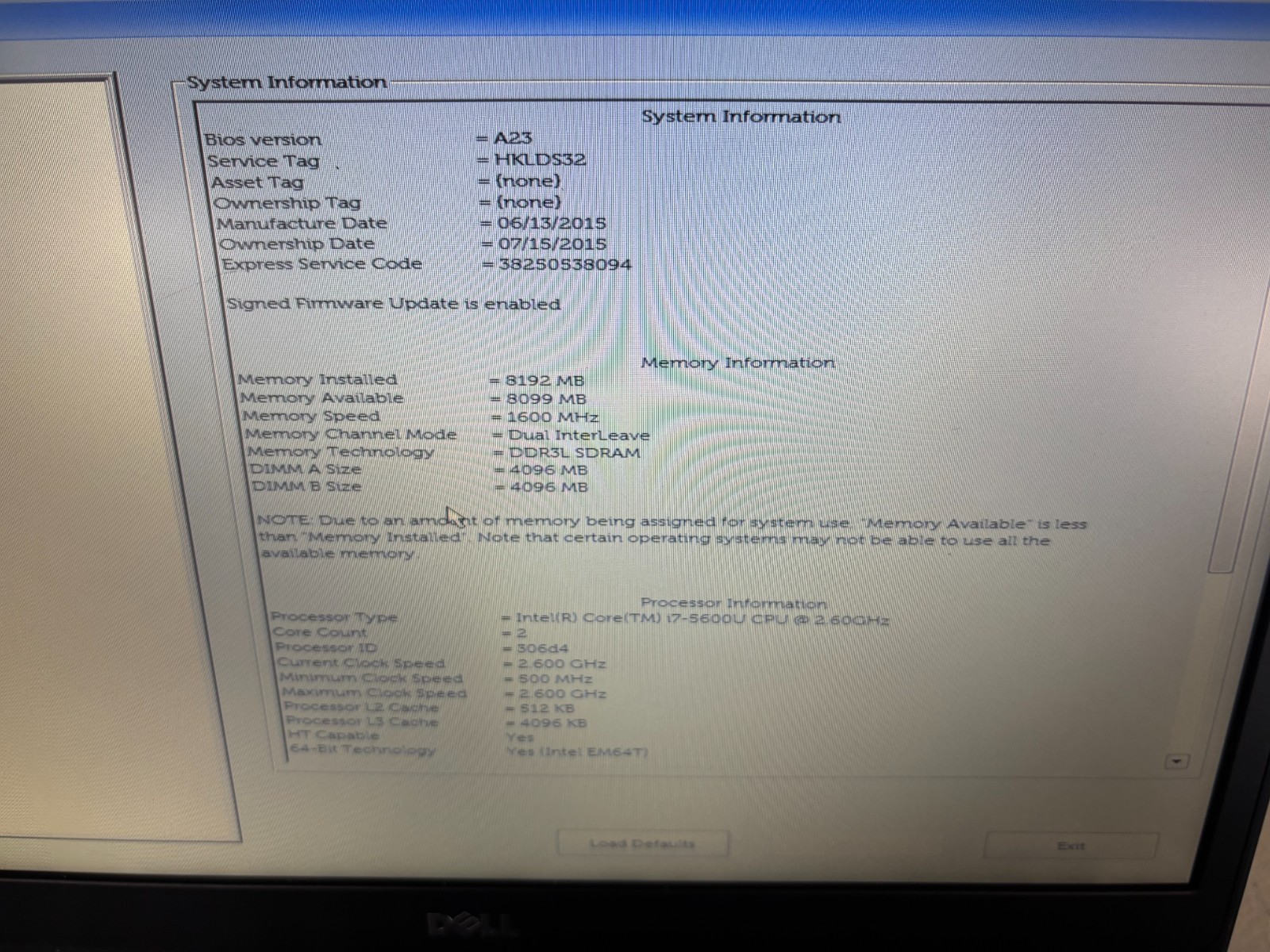 Dell Latitude E5450 i7-5600U 2.6GHz 8GB RAM 256GB SSD Windows 10 pro