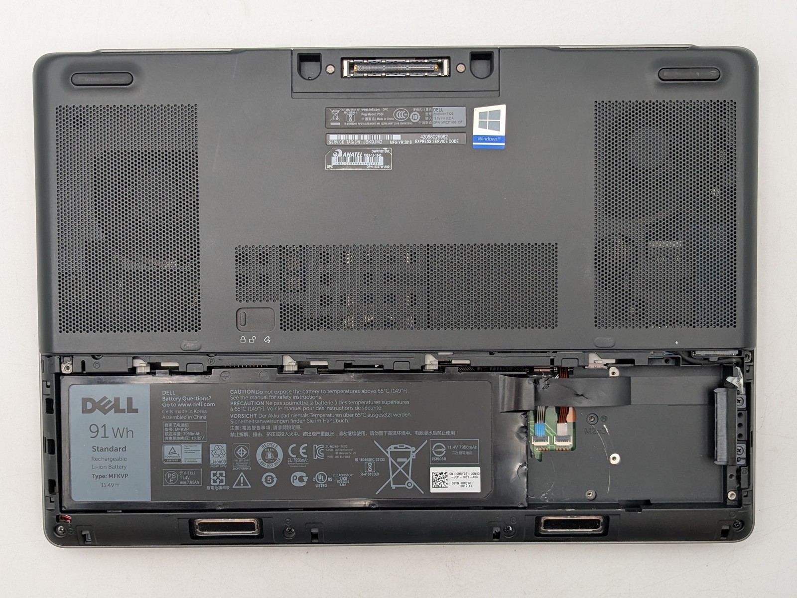 Dell Precision 7510 15″ FHD XEON E3-1575M V5 Quadro M1200 Palmrest *READ*