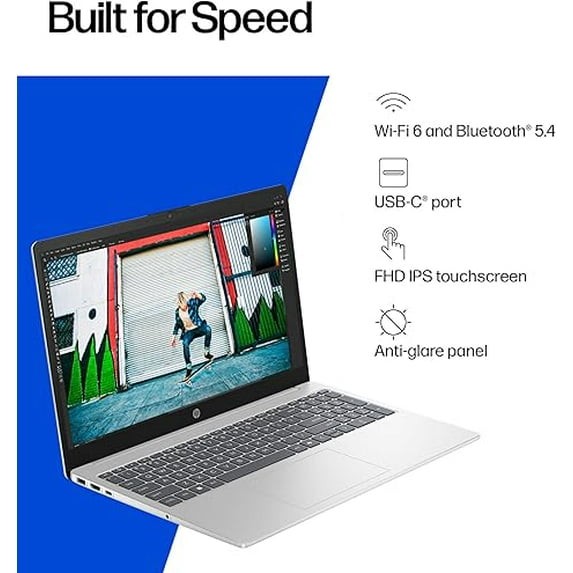 New HP 15.6″ FHD IPS Touchscreen Intel Ultra 5-125H/16GB/512GB SSD Laptop Silver