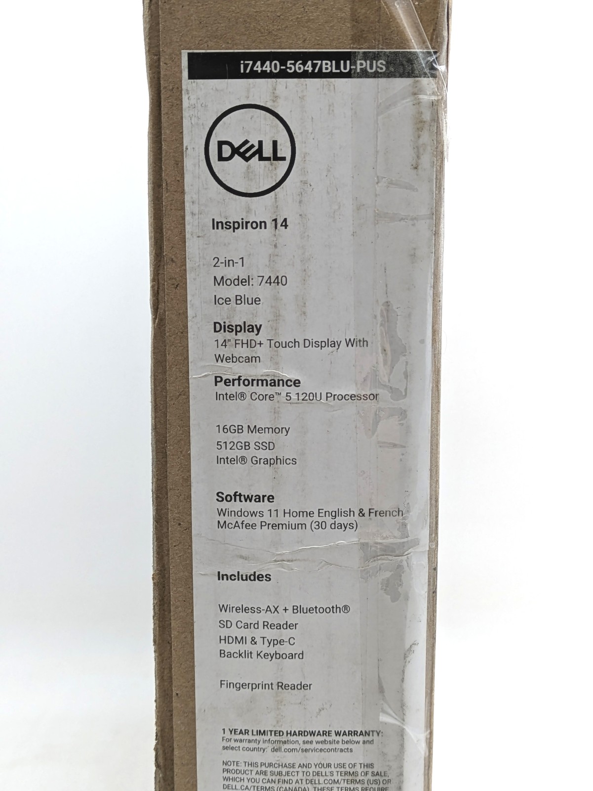 Dell Inspiron 14 7440 2-in-1 14″ Intel Core 5 120U 16GB DDR5 512GB SSD Win11H
