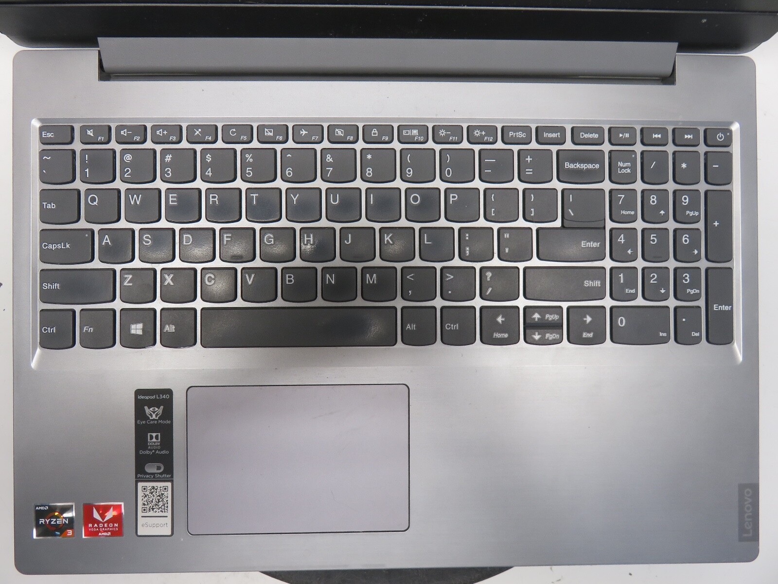 Lenovo IdeaPad L340-15API AMD Ryzen 3 3200U 2.6GHz 8 GB NO HDD No Batt