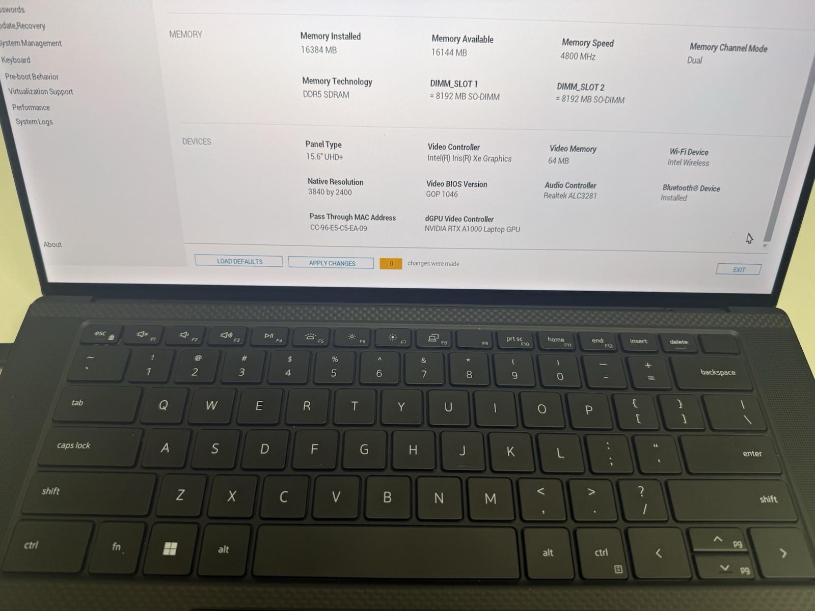 DELL Precision 5570 15.6″ i7-12800H 16GB 512GB RTX A1000 Win11Pro