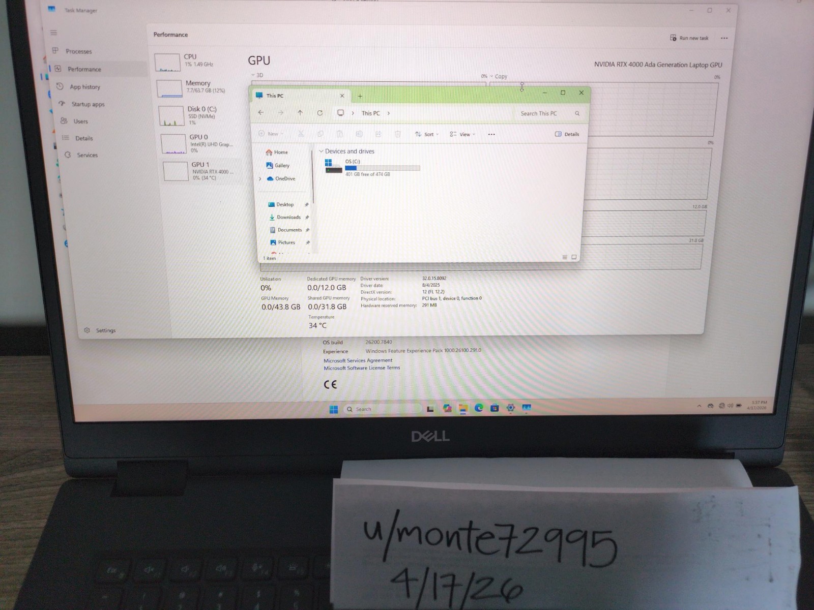 Dell Precision 7780 17.3″ FHD i9-13850HX 64GB RAM 512GB SSD NVIDIA RTX 4000 Ada
