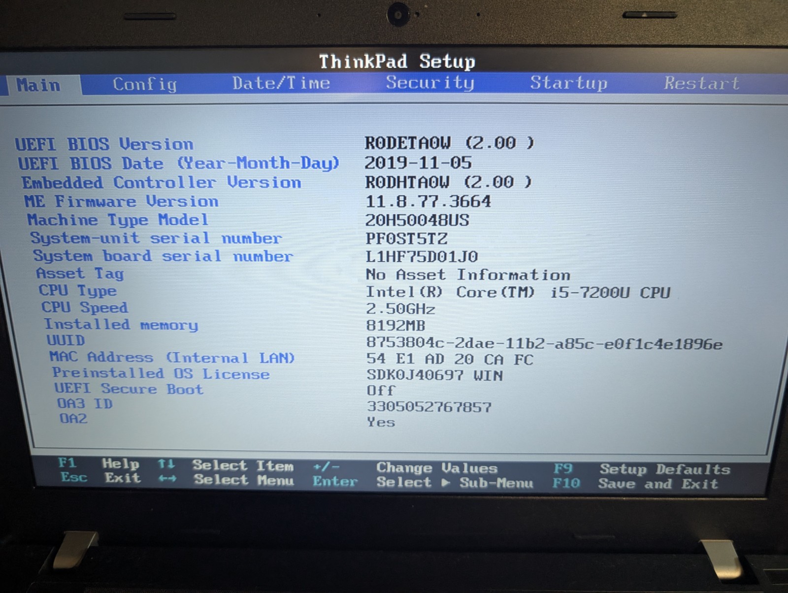Lenovo ThinkPad E570 i5-7200U 2.5GHz 8GB RAM 500GB HDD Windows 11 Pro