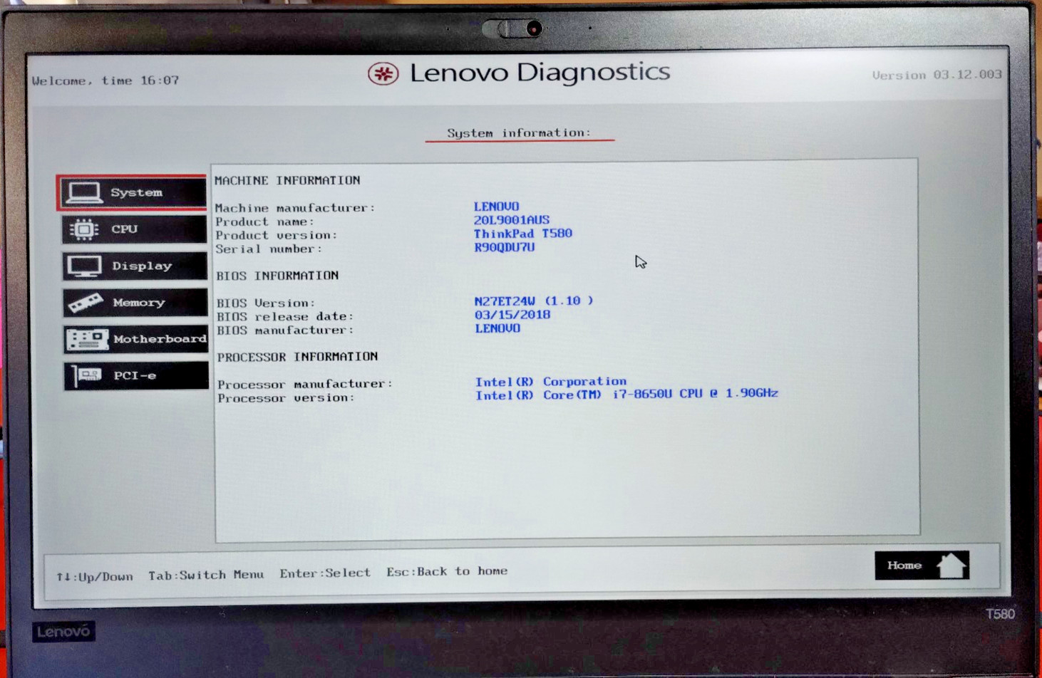 Reconditioned ThinkPad T580 15″ i7-8650u@4.2GHz max UPGD: RAM, NVMe, Touch, WQHD