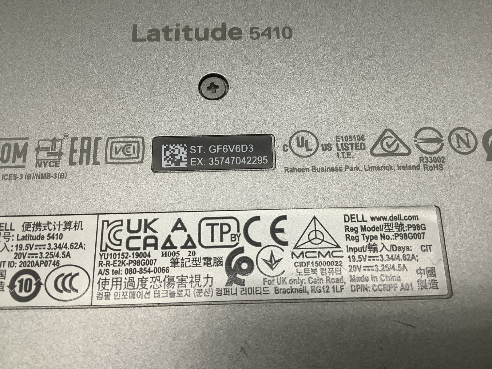 Dell Latitude 5410 14″ i5-10310U @ 1.70 GHz 8GB RAM 128GB SSD Windows 11 Read