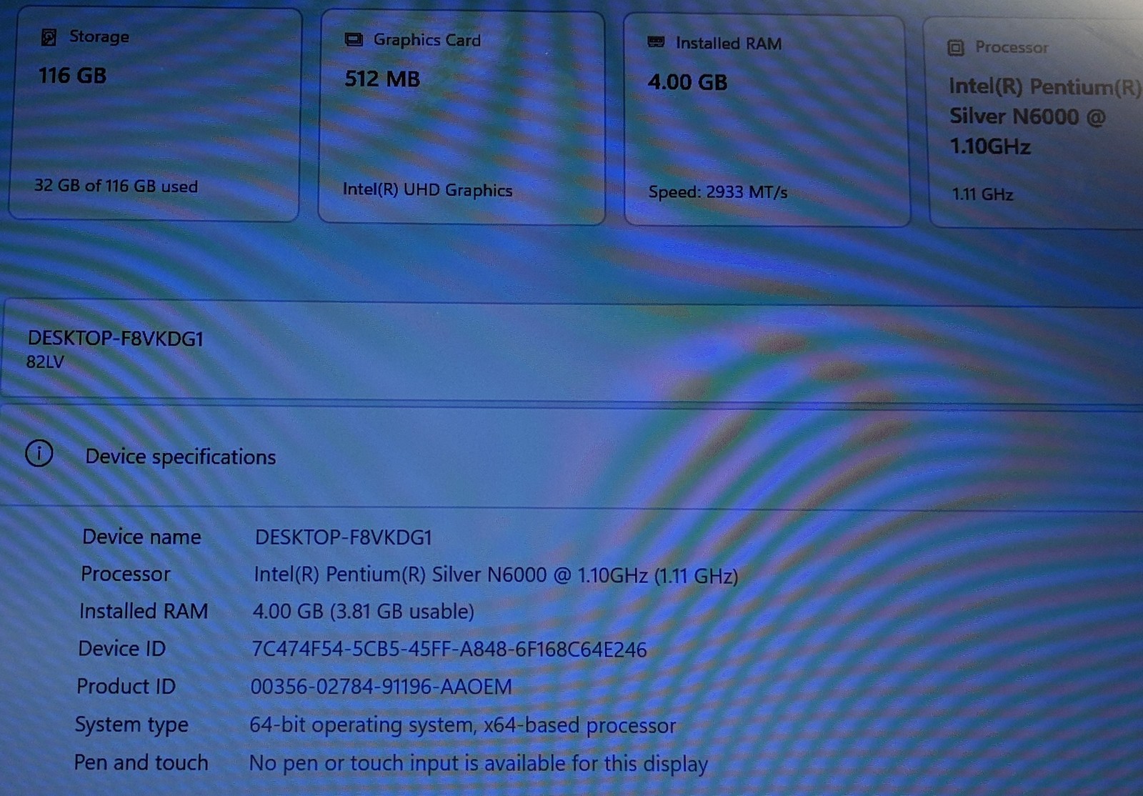 IDEAPAD 1 14IJL7 PS-N6000@1.1GHZ,4GB,128GB