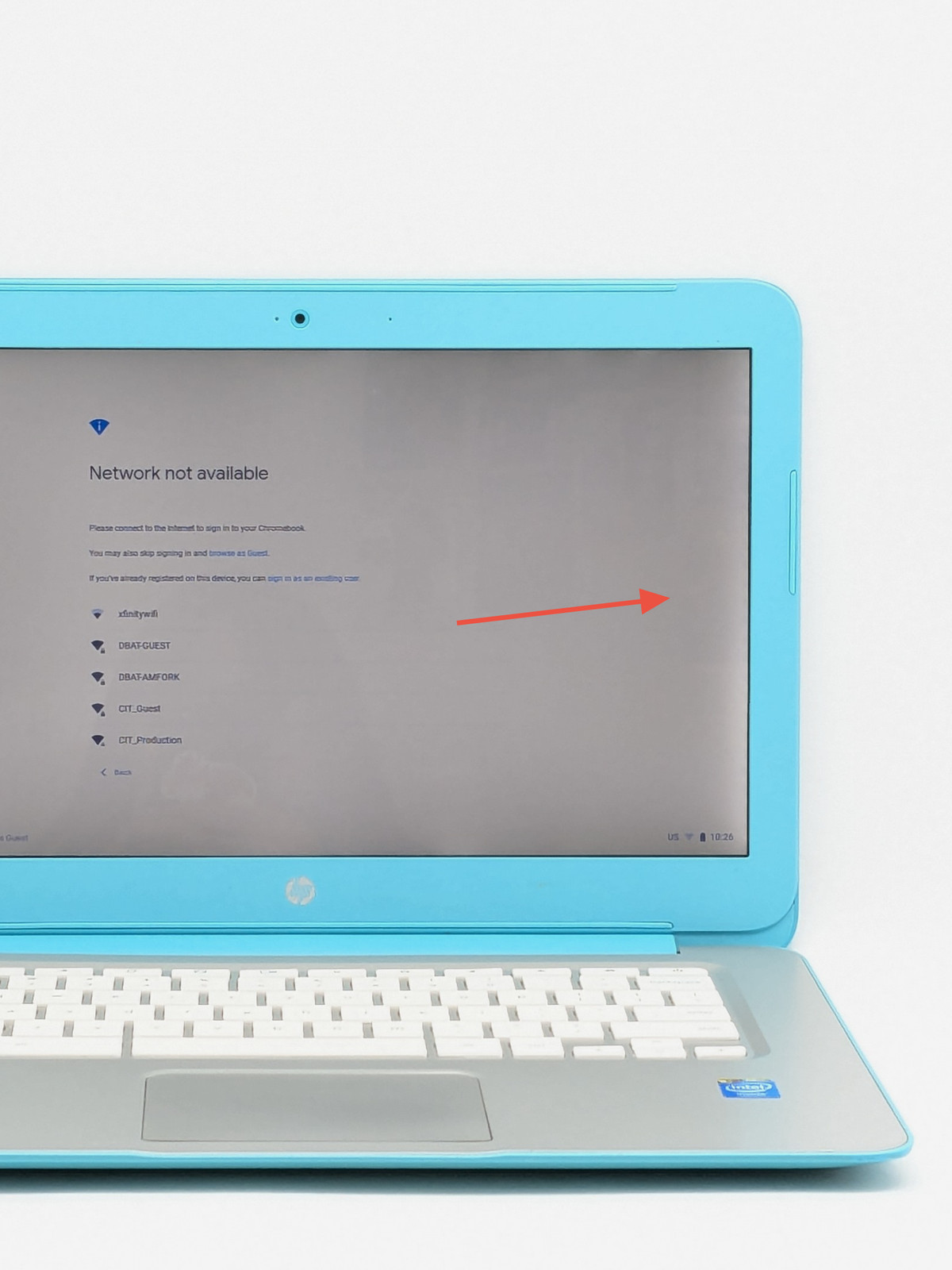 HP Chromebook 14-q020nr 14″ Celeron 2955 2GB DDR3 16GB SATA ChromeOS
