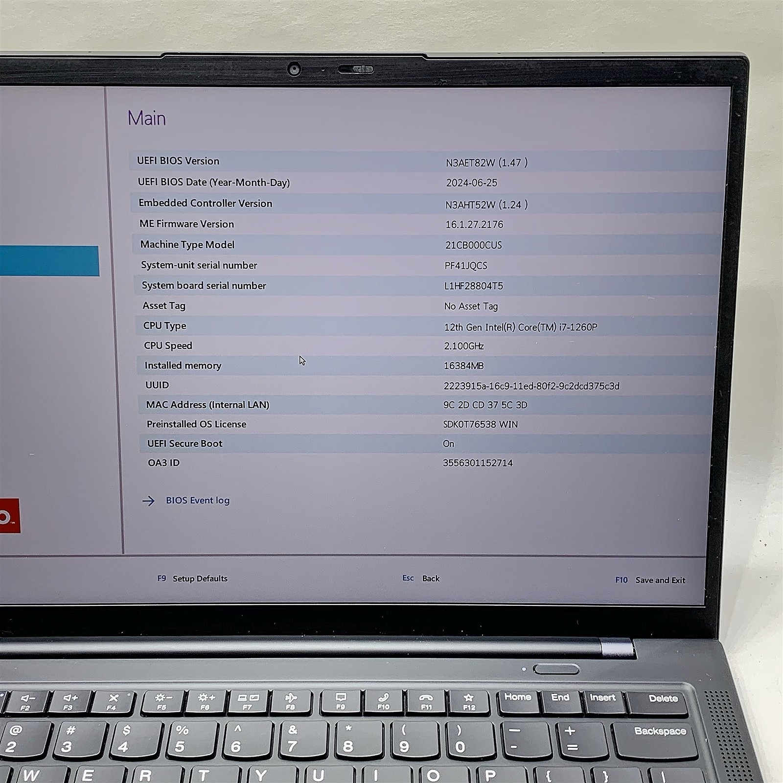 Lenovo ThinkPad X1 Carbon Laptop i7 1260P 2.10GHZ 14″ 16GB 512GB NVMe Windows 11