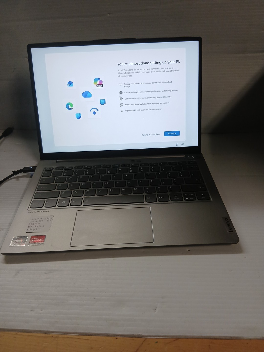 Lenovo Thinkbook 15 G4 ABA Touch Ryzen 5 5625U 2.30GHz 8GB RAM 256GB SSD W11P