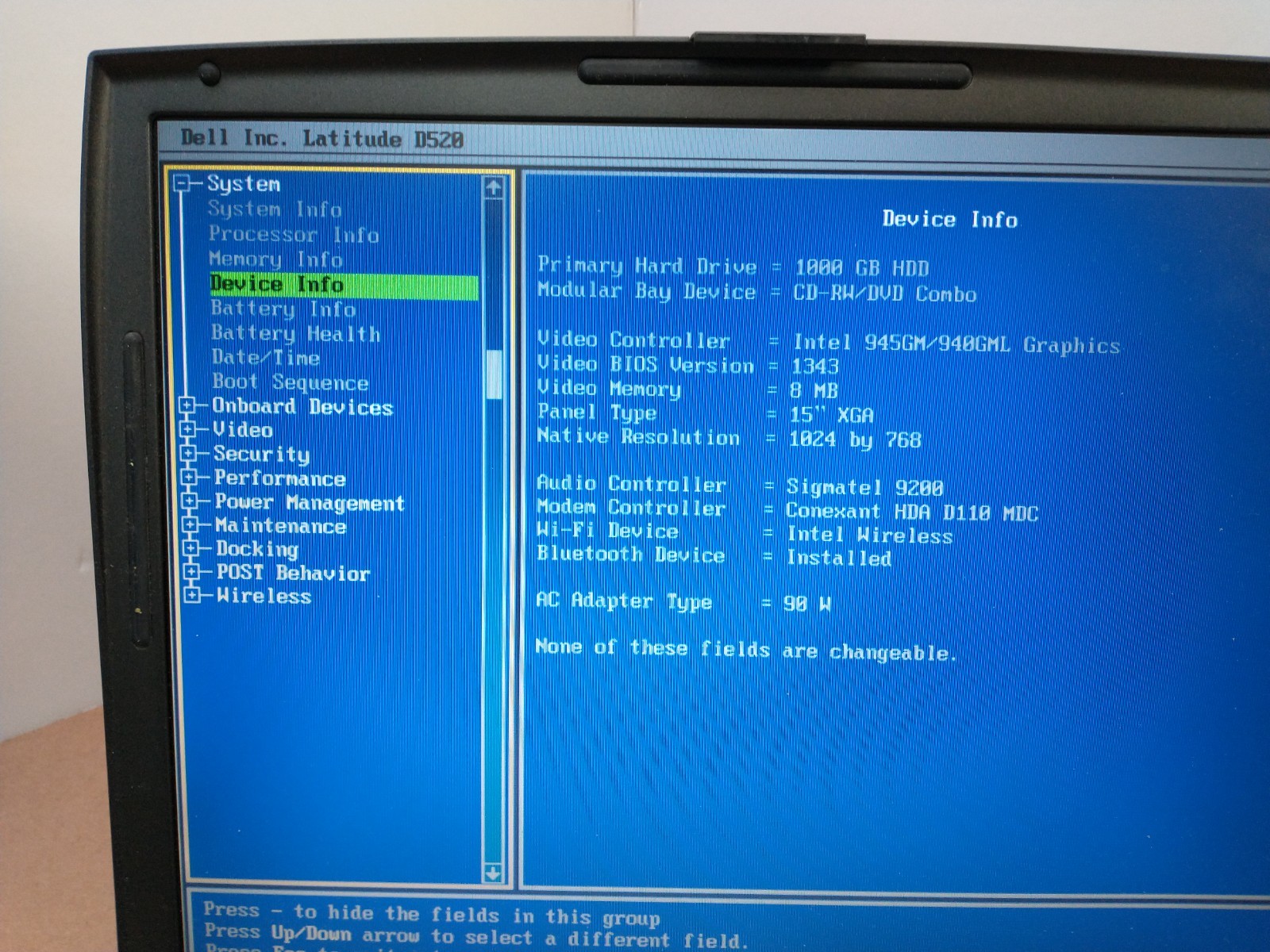 Debian12 Dell Latitude D520 – 15″ LCD/1.83GHz/4GB RAM/1TBGB HDD/SERIAL/Bluetooth